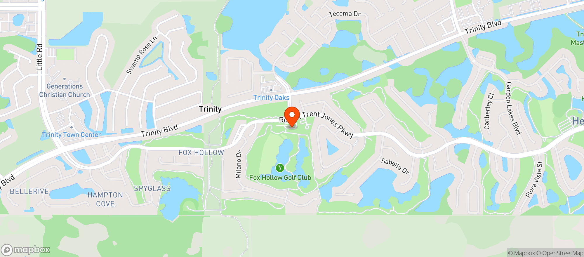 Map showing Fox Hollow Golf Club