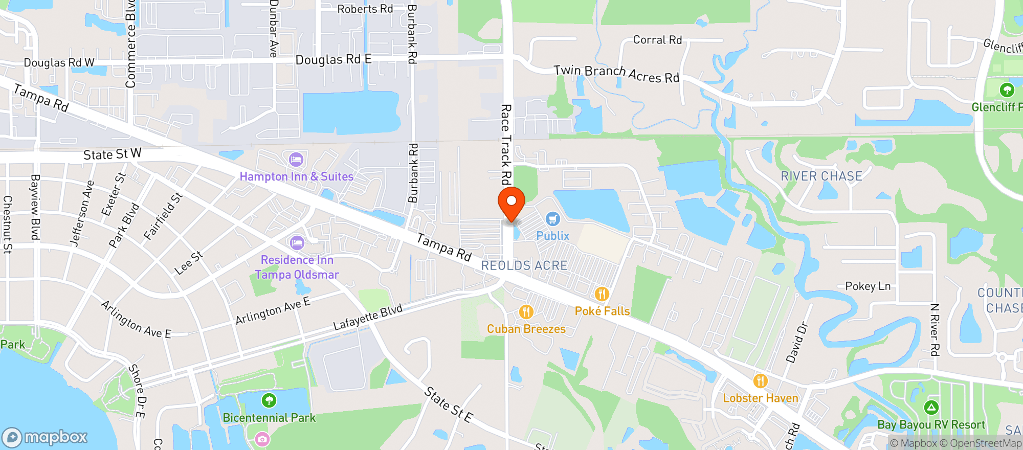 Map showing Publix Super Market