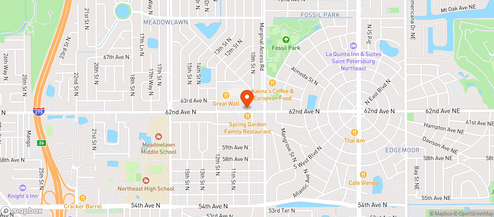 Map showing Winn Dixie 698