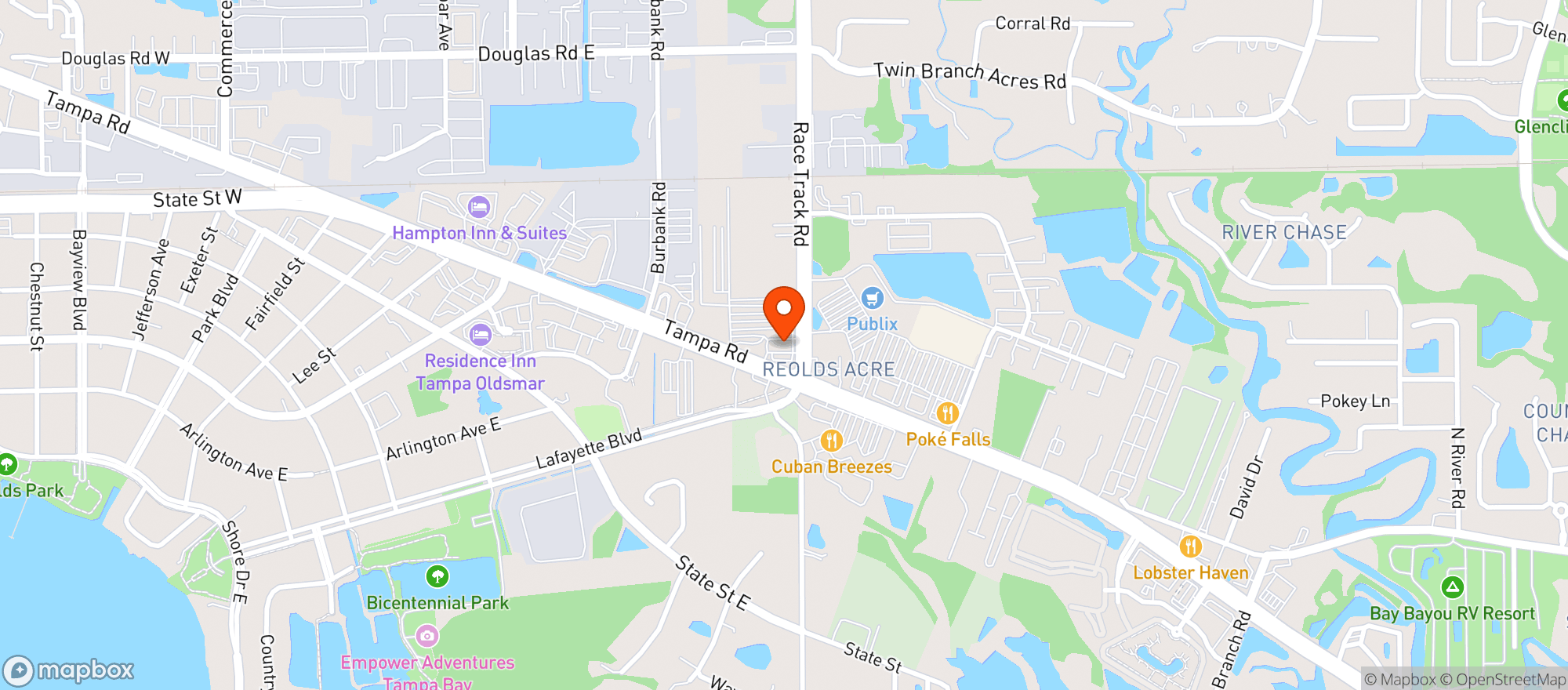 Map showing Circle K #9802