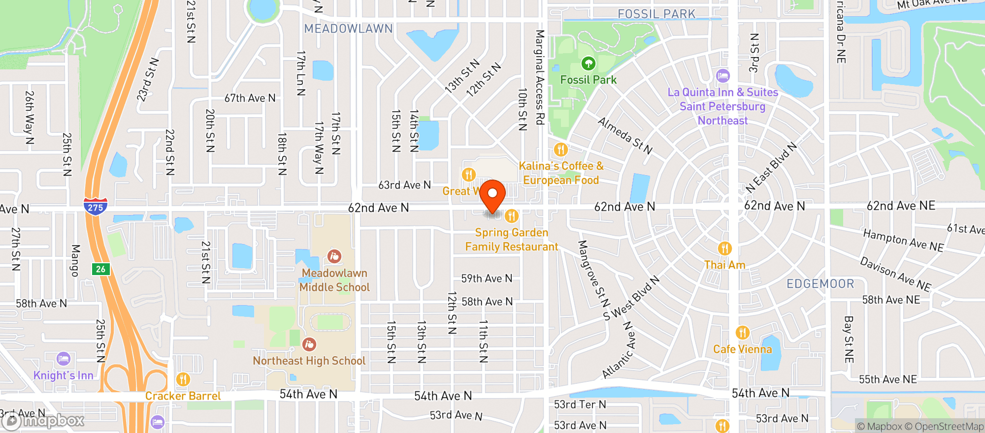 Map showing Jacks London Grill