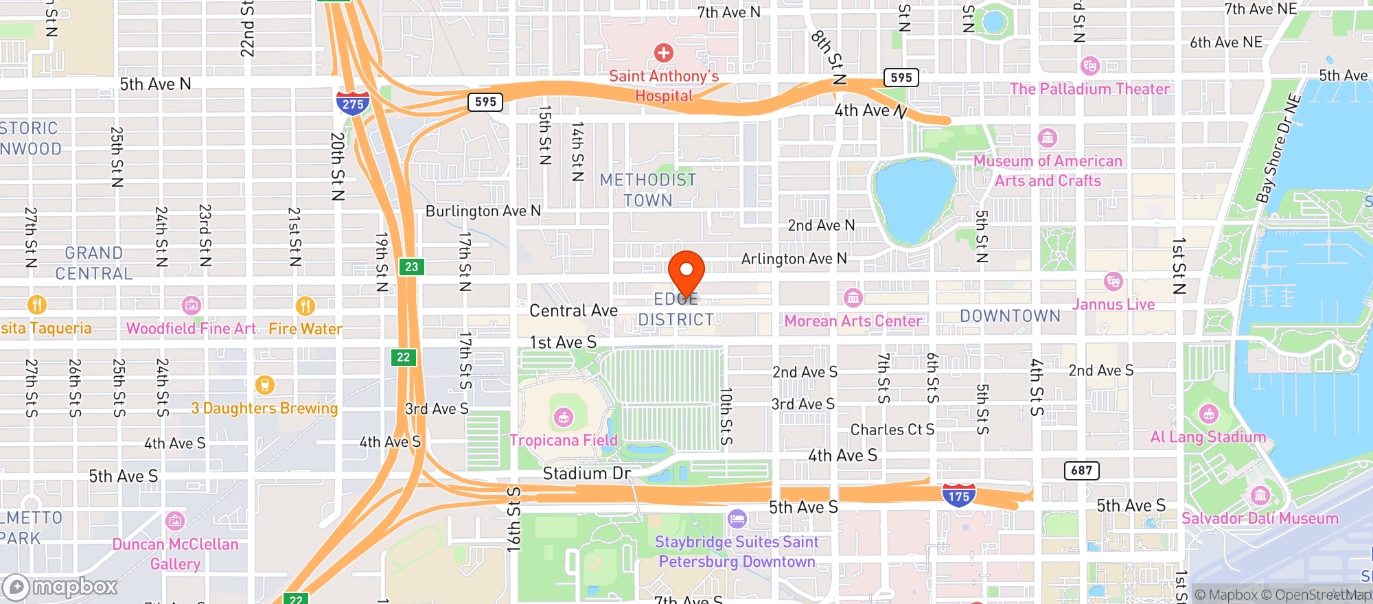 Map showing Bar Mezzo