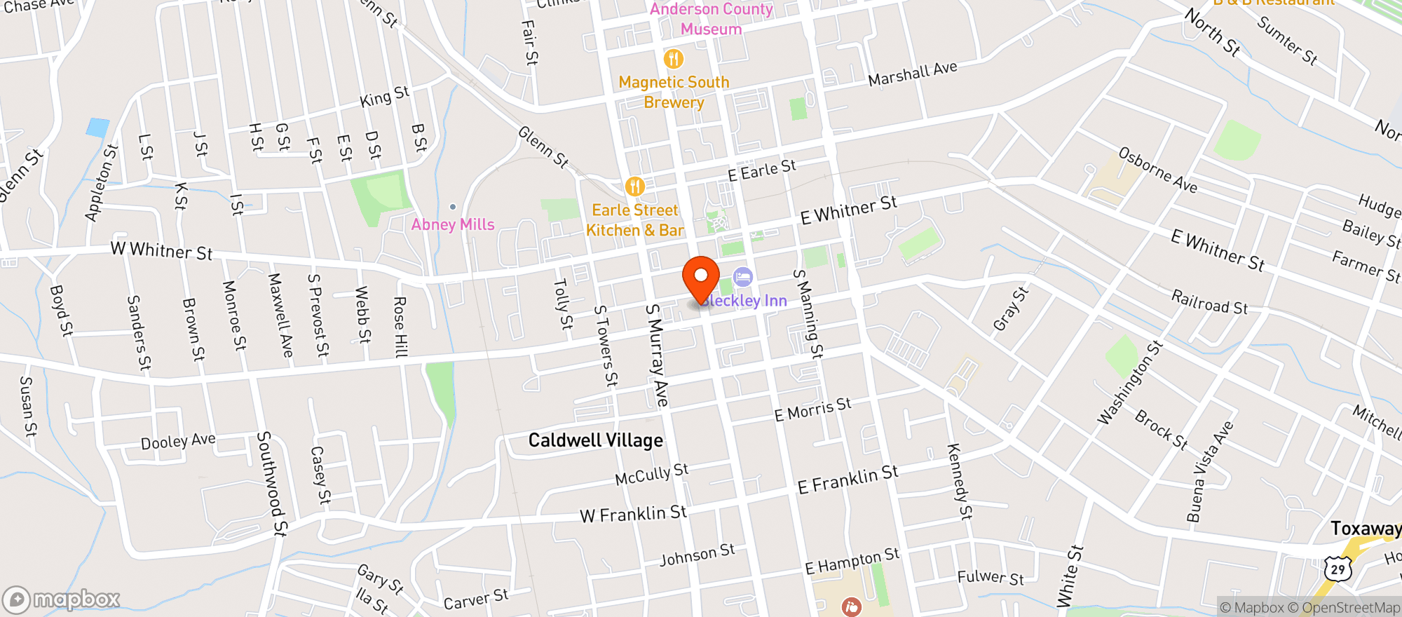 Map showing Raines On Main