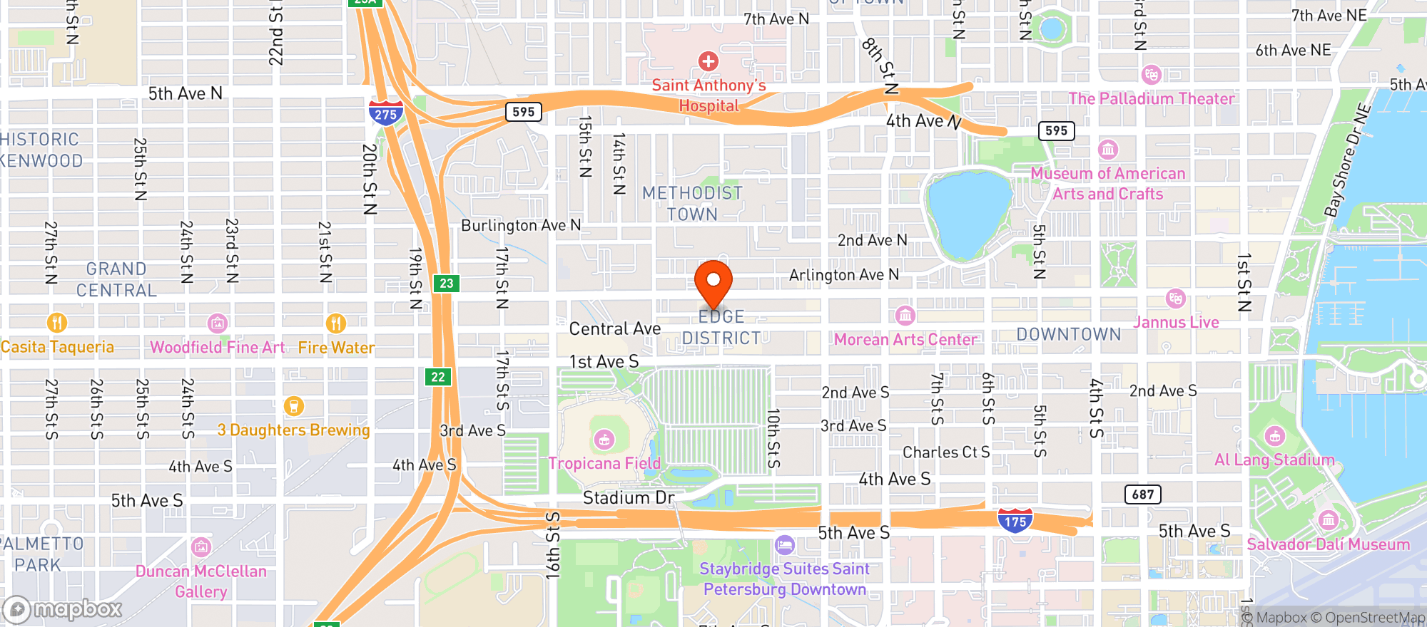 Map showing Red Mesa Mercado
