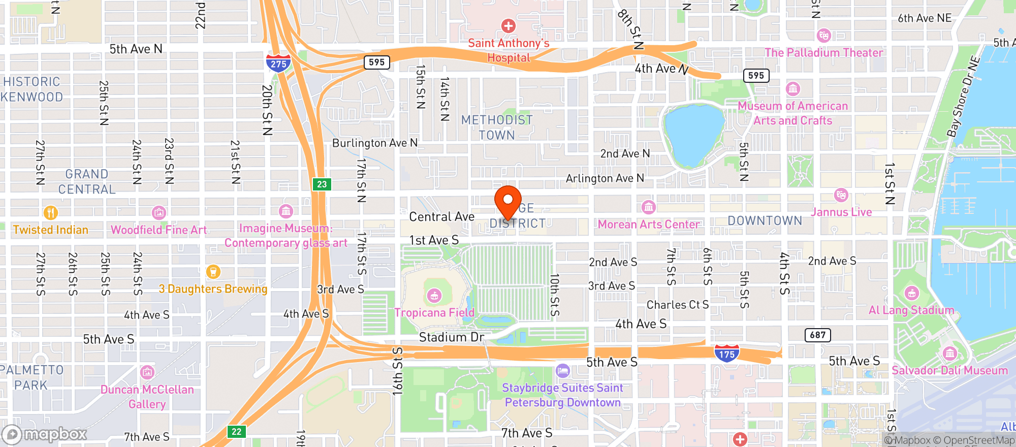 Map showing Enigma St. Pete