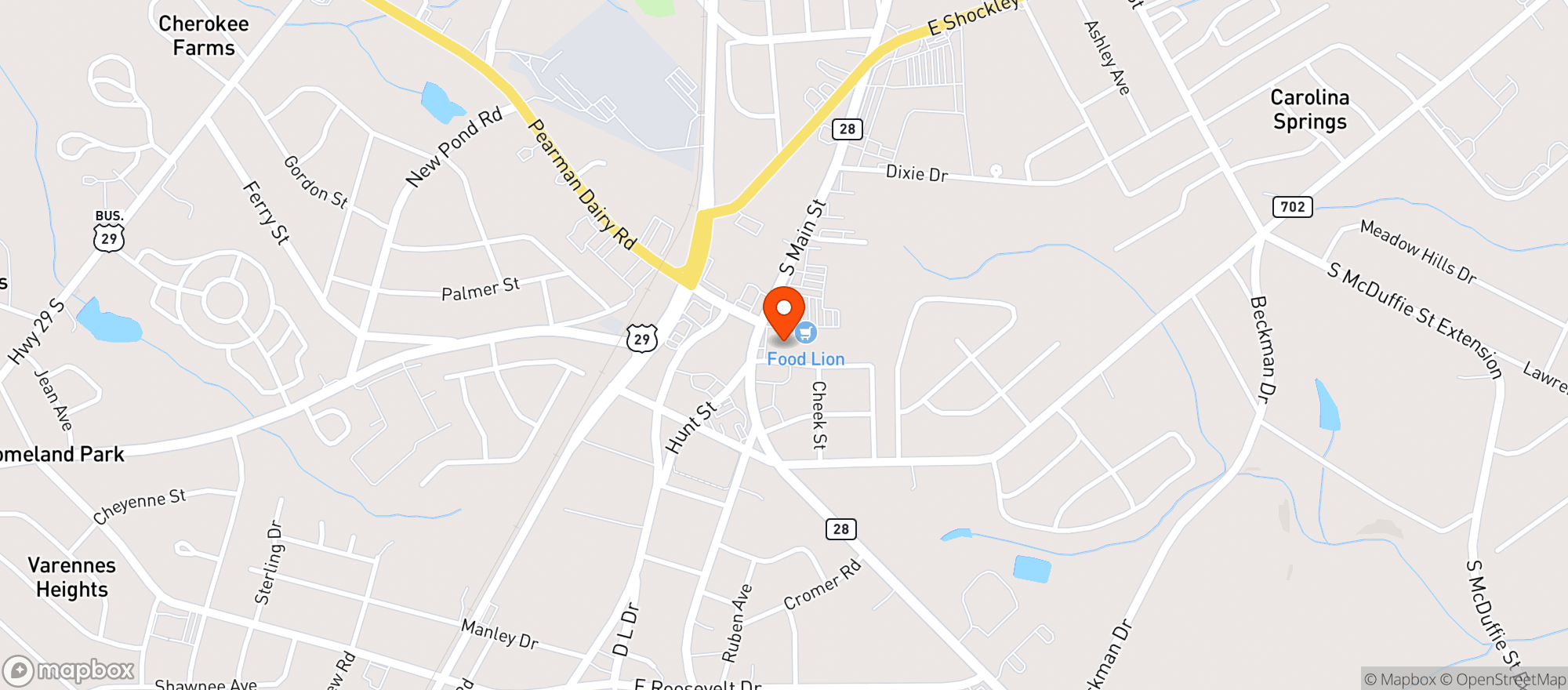 Map showing Food Lion