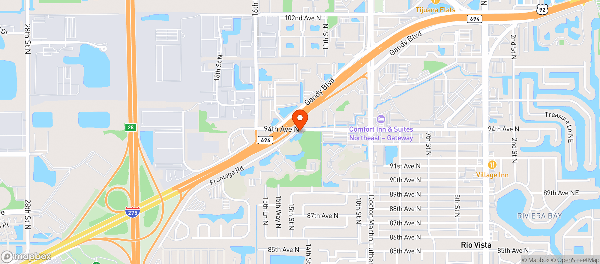 Map showing Sports Bar & Grill