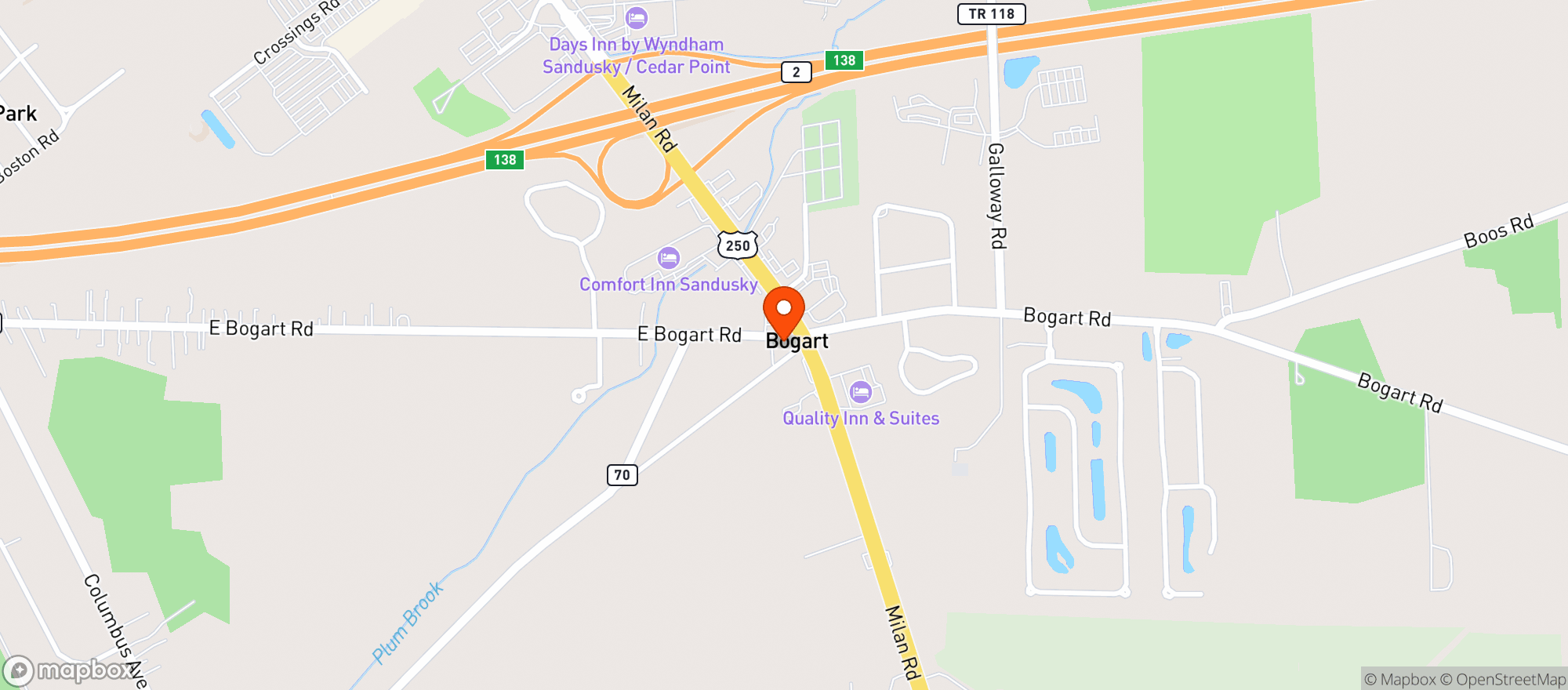 Map showing Mannys Sports Tavern