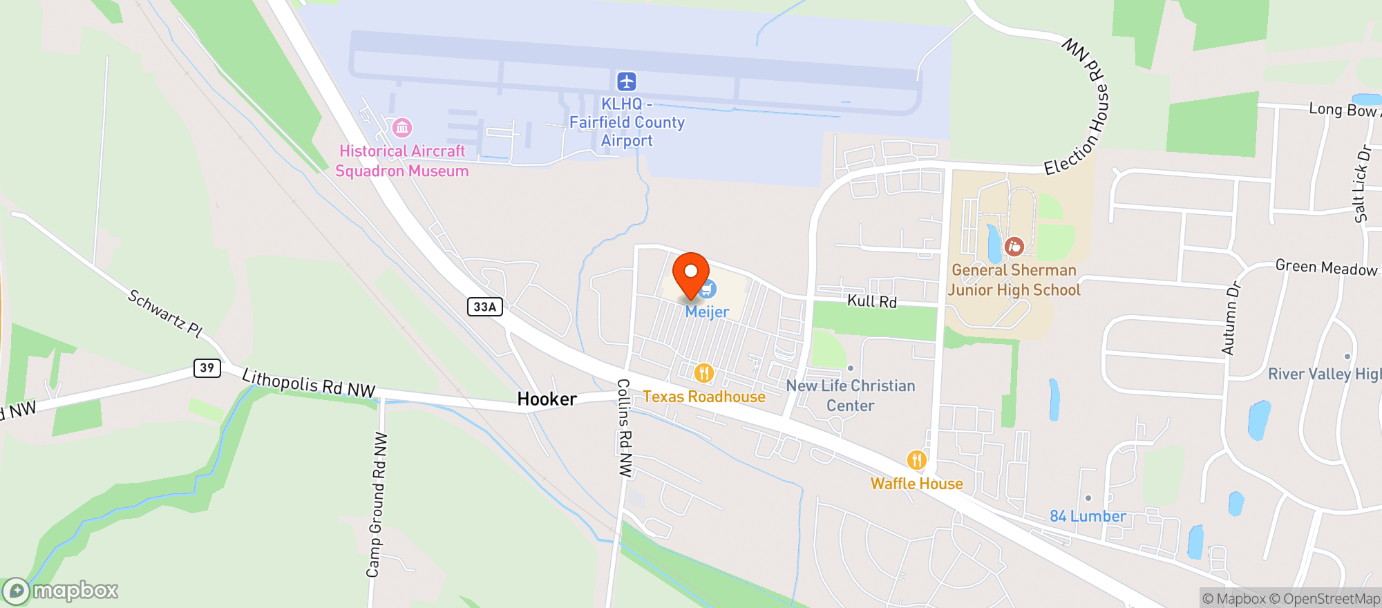 Map showing Meijer