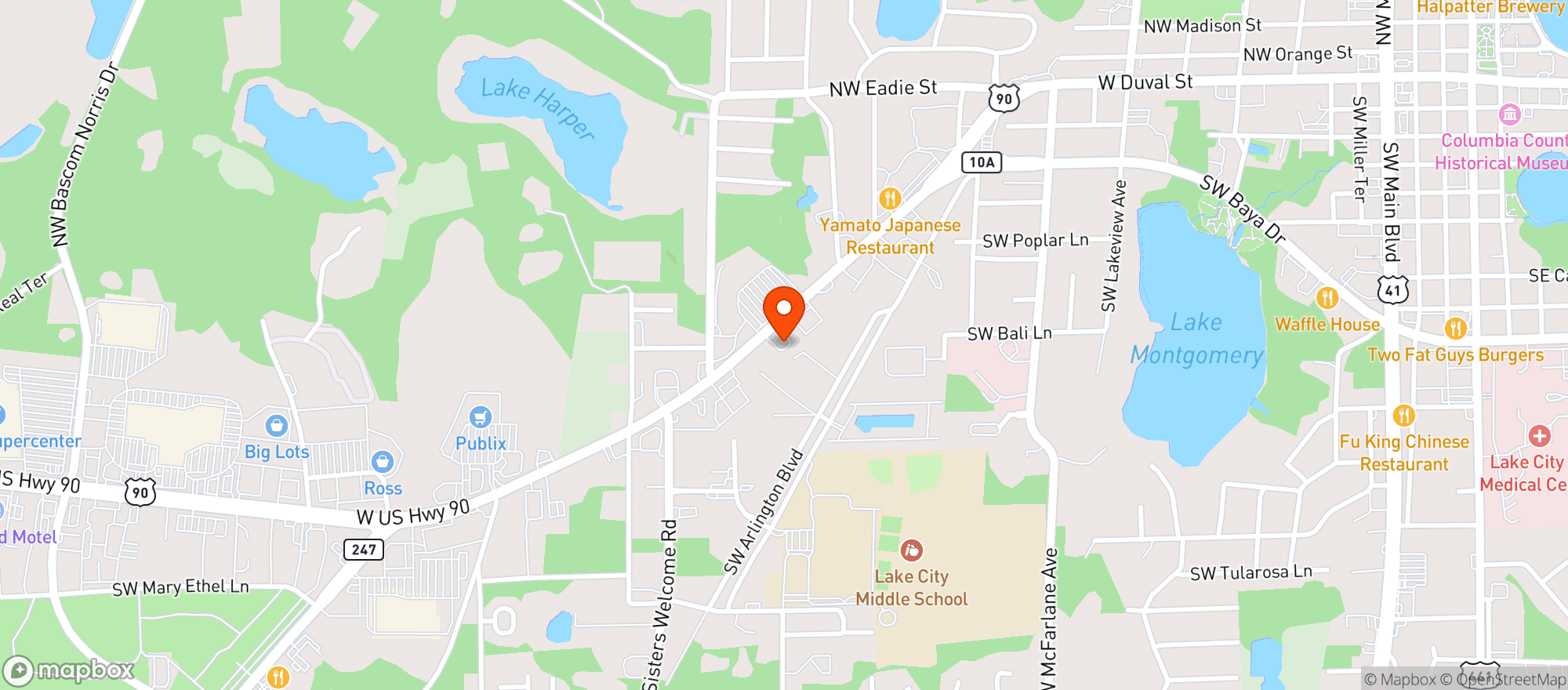 Map showing One Stop Chevron #2