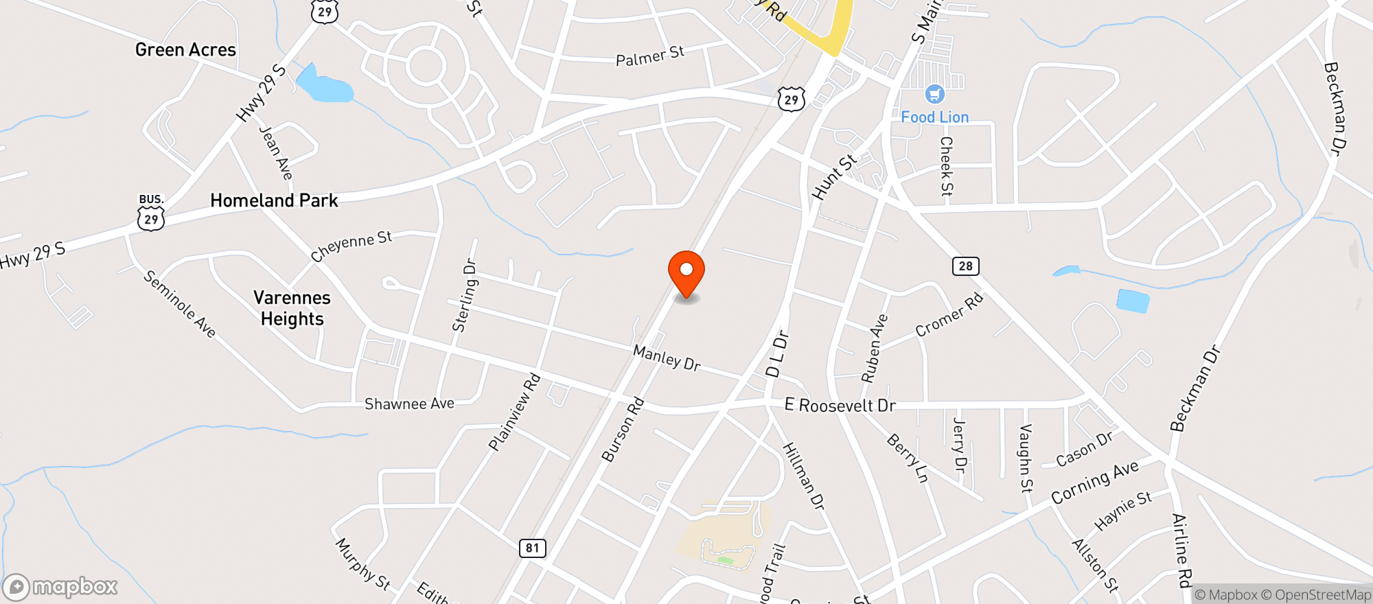 Map showing Murrays Stop And Shop