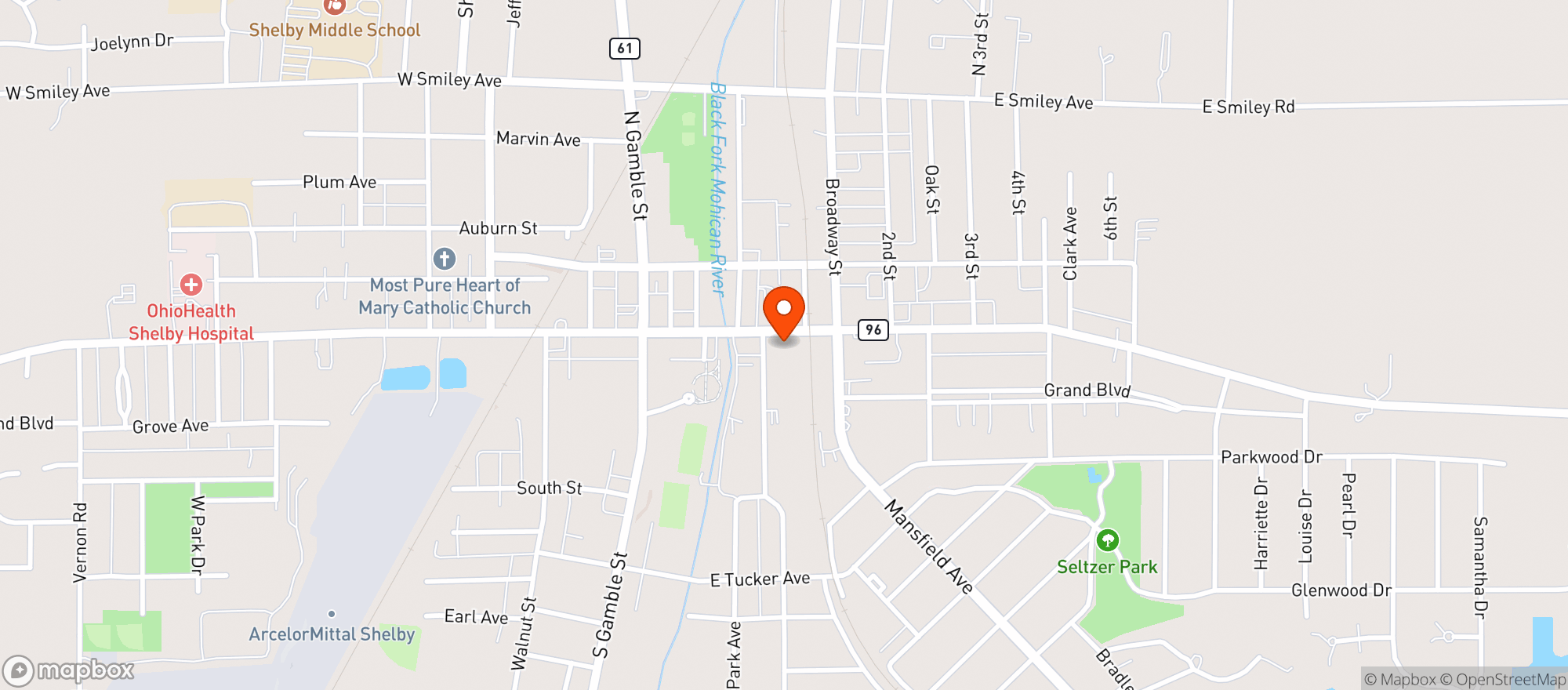 Map showing Ivory Bean Coffee House