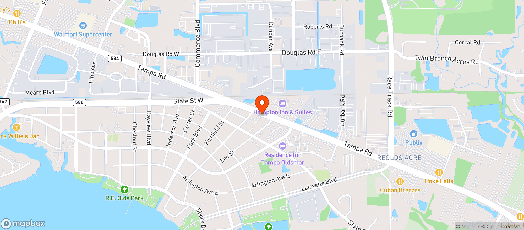 Map showing El Paraiso Mexican Restaurant