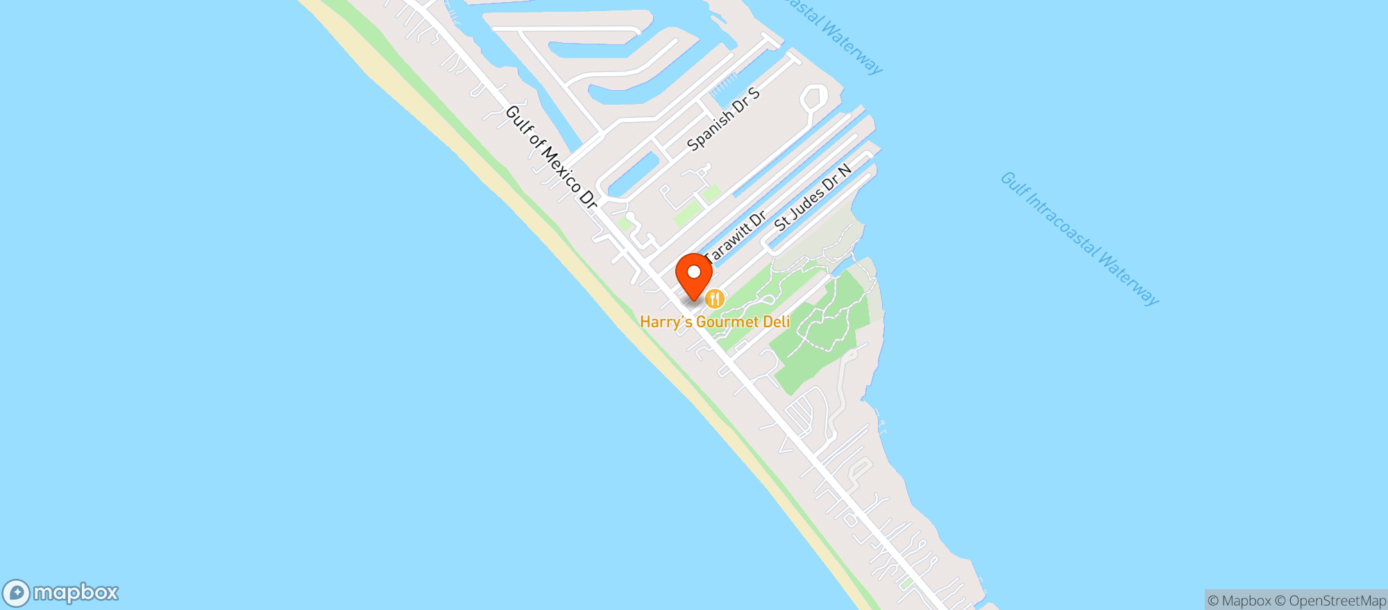 Map showing Harrys Continental Kitchen Corner