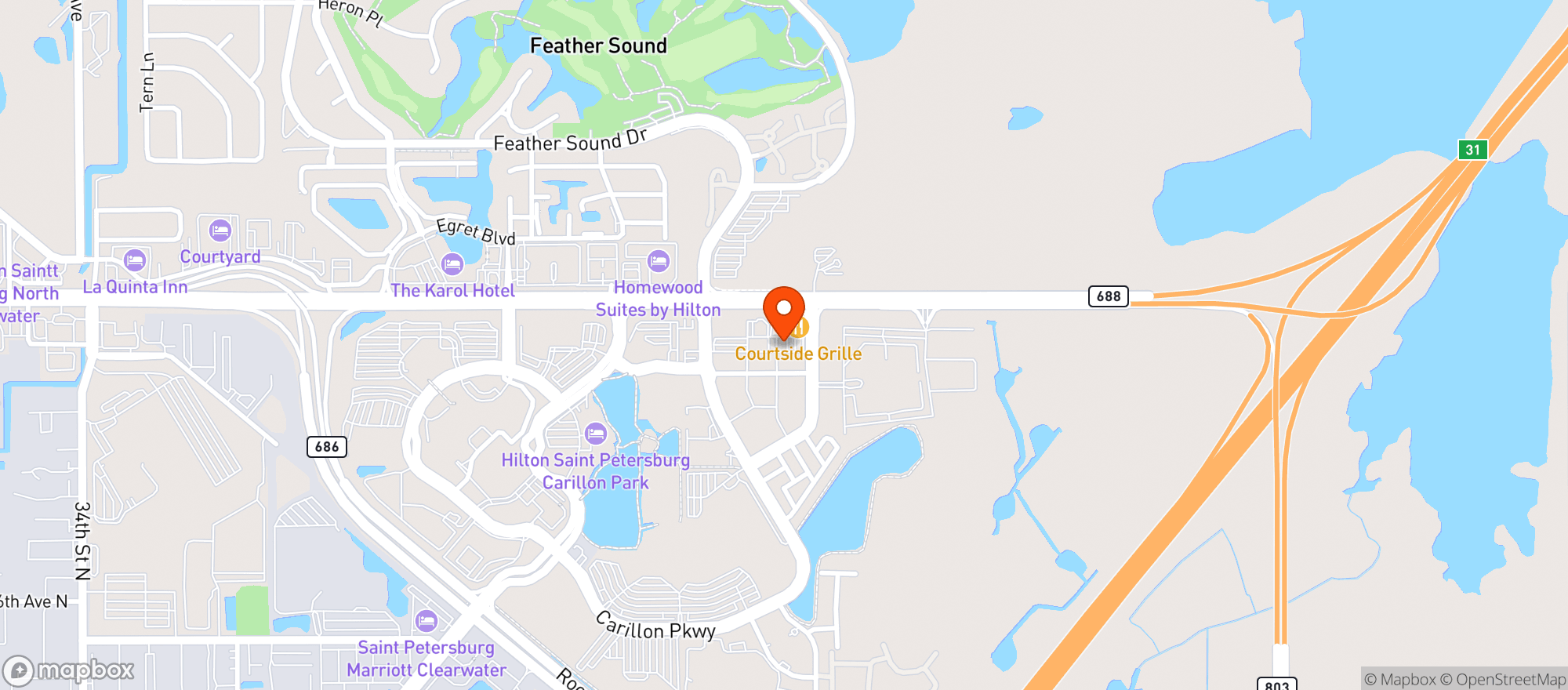 Map showing Backbar