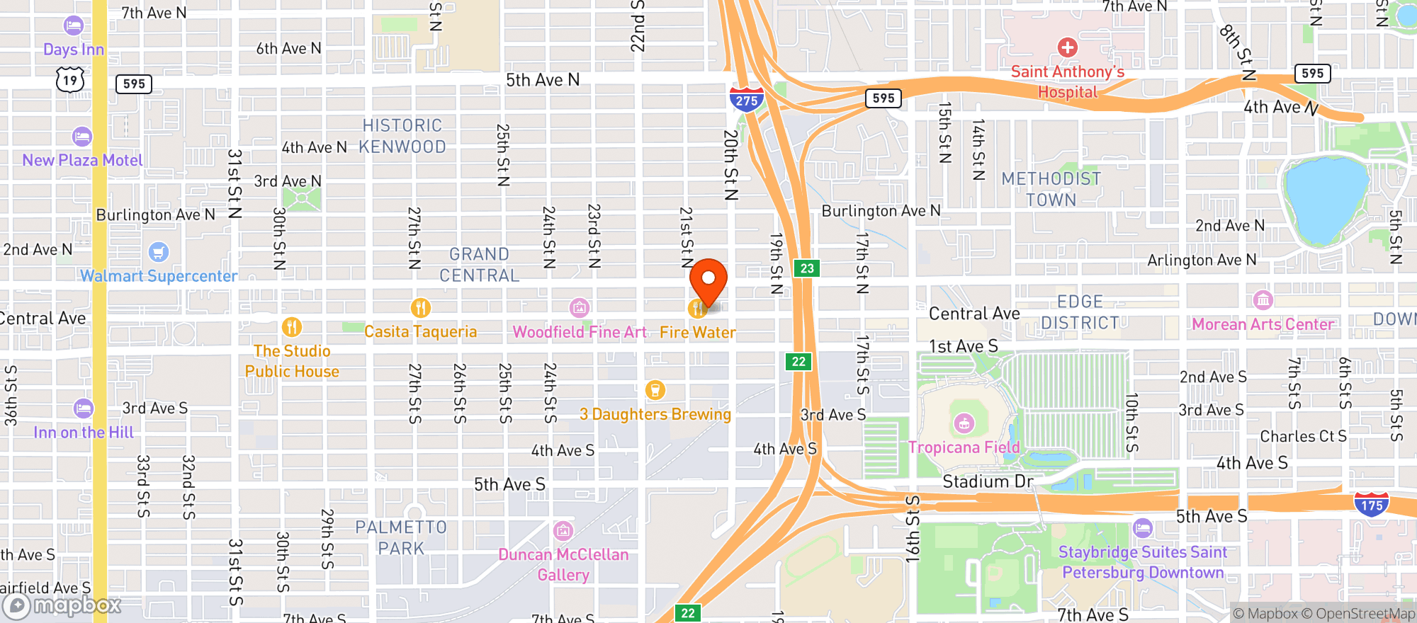 Map showing Sip Shop Hooray