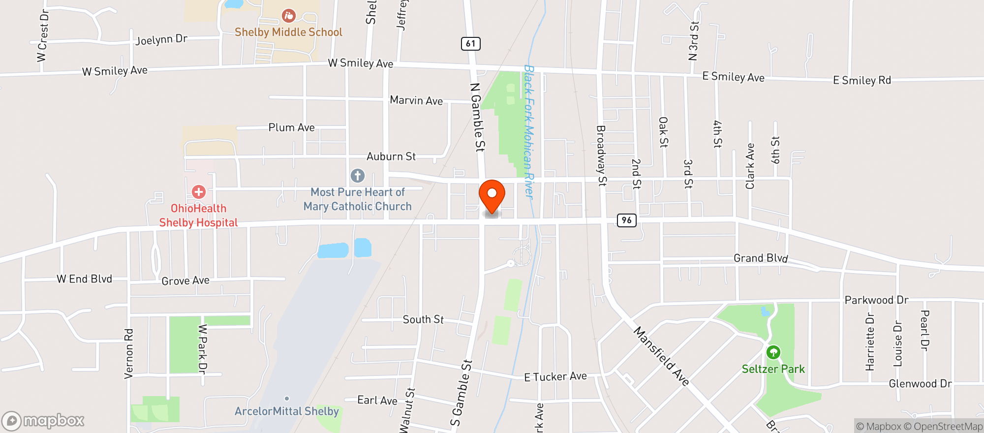 Map showing Webers Bar