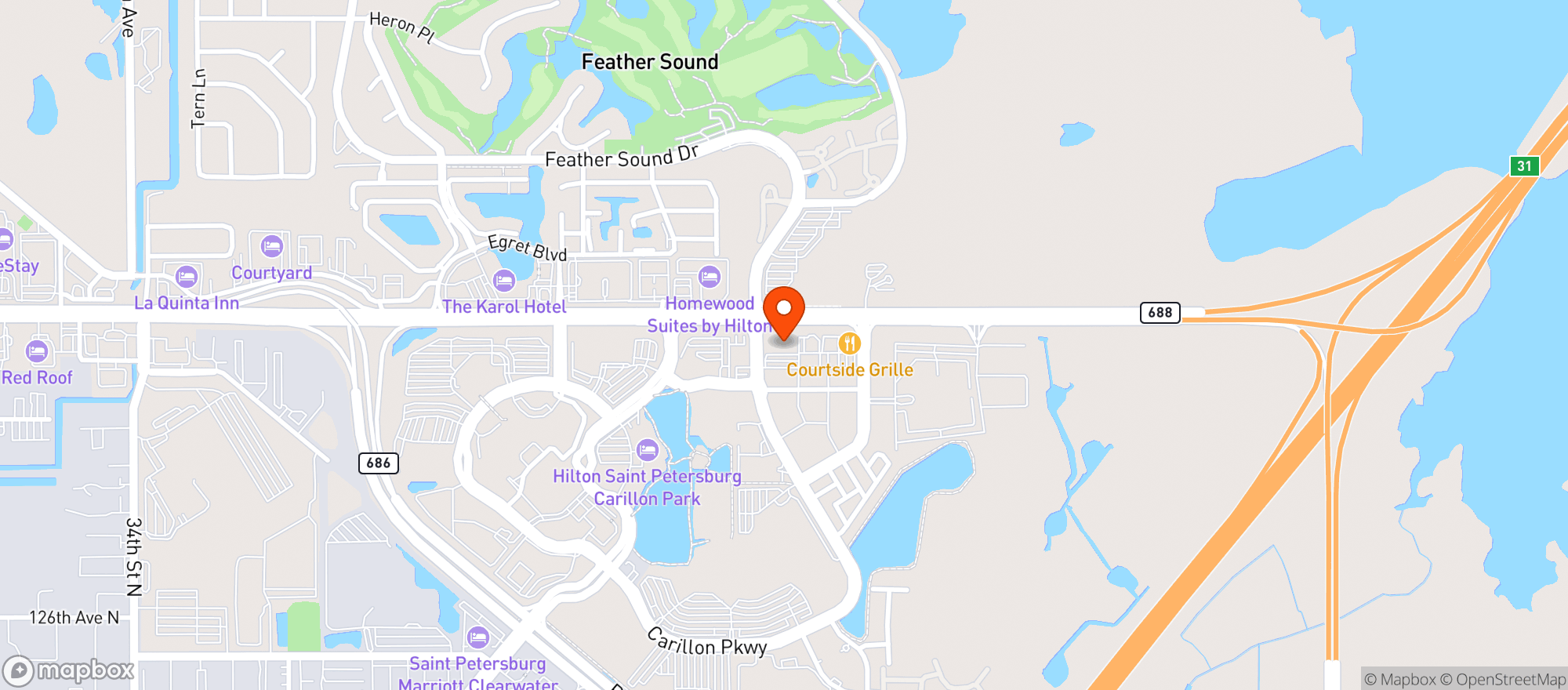 Map showing PUBLIX SUPER MARKET #140