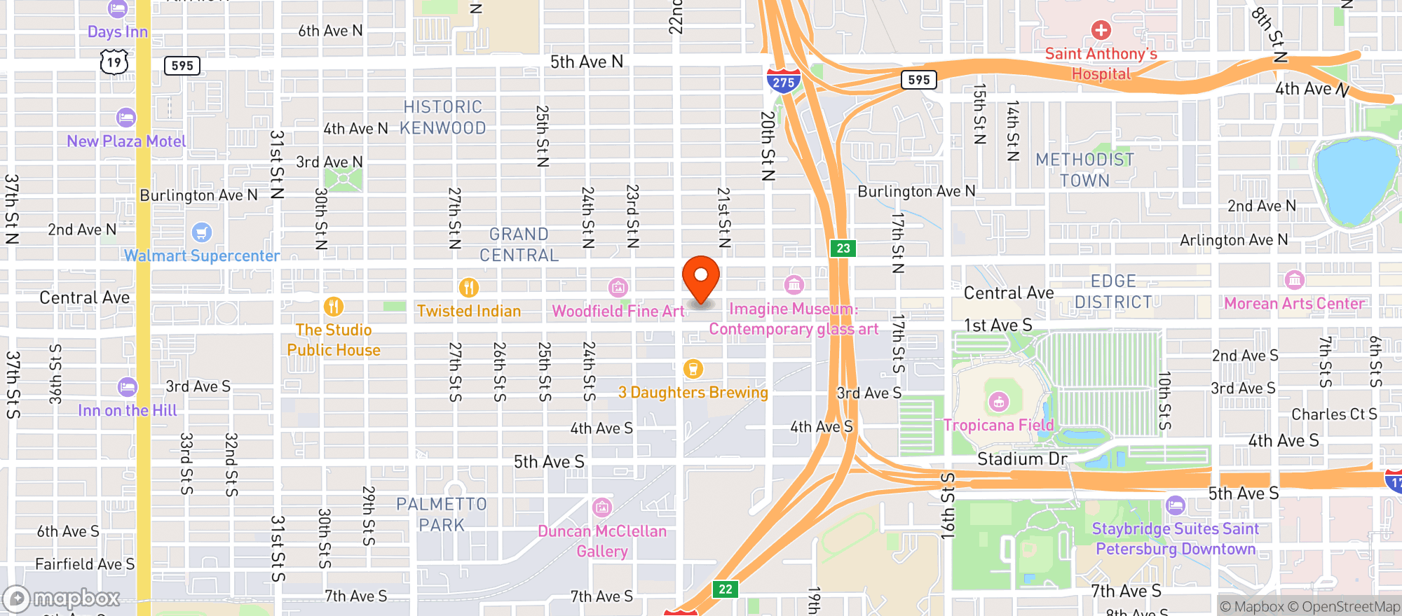 Map showing The Irons Club