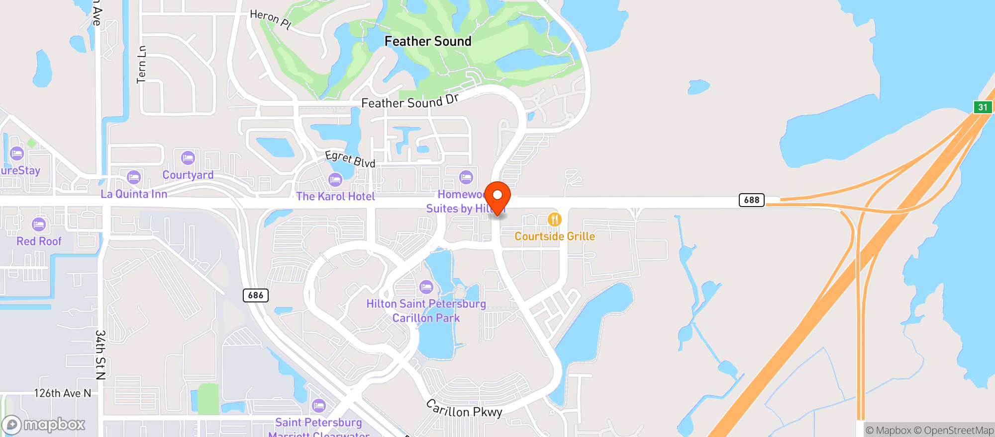Map showing Publix Super Market