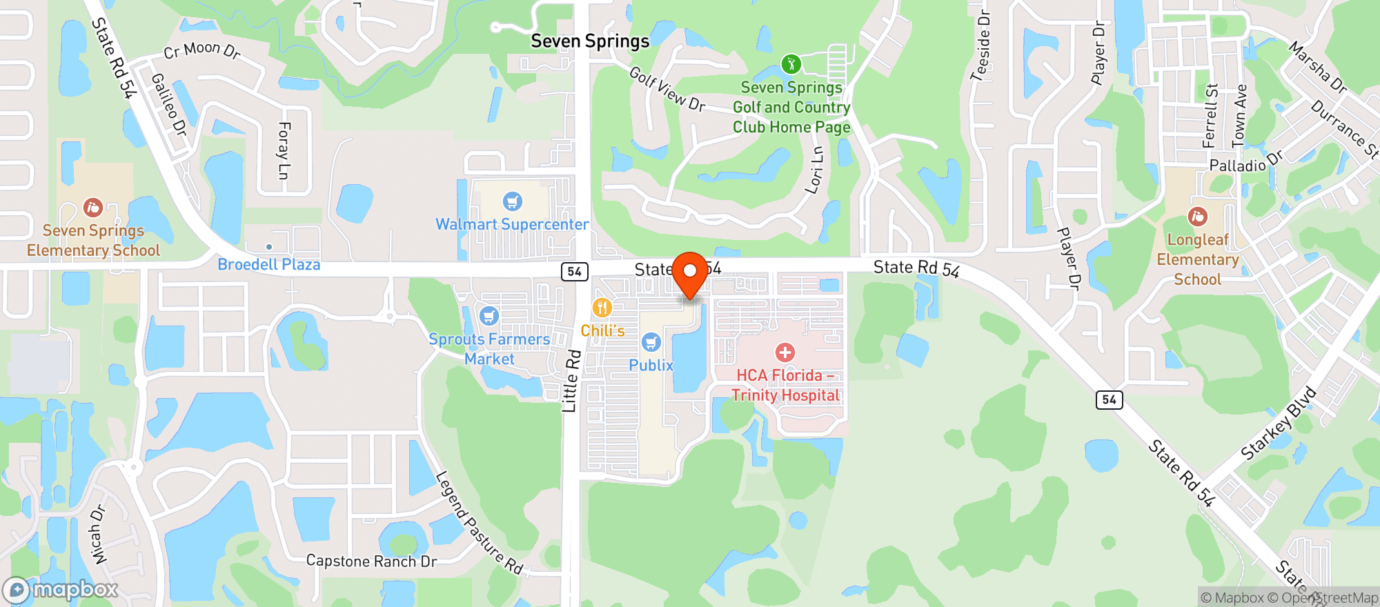 Map showing Zimzari Cal Coastal Grill 0100
