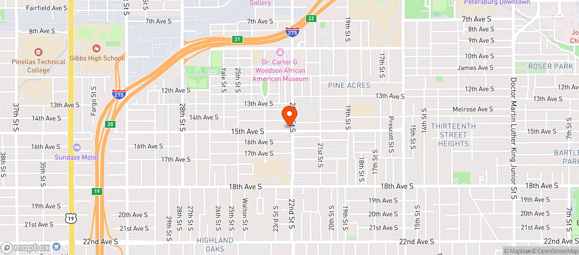 Map showing K Food Store