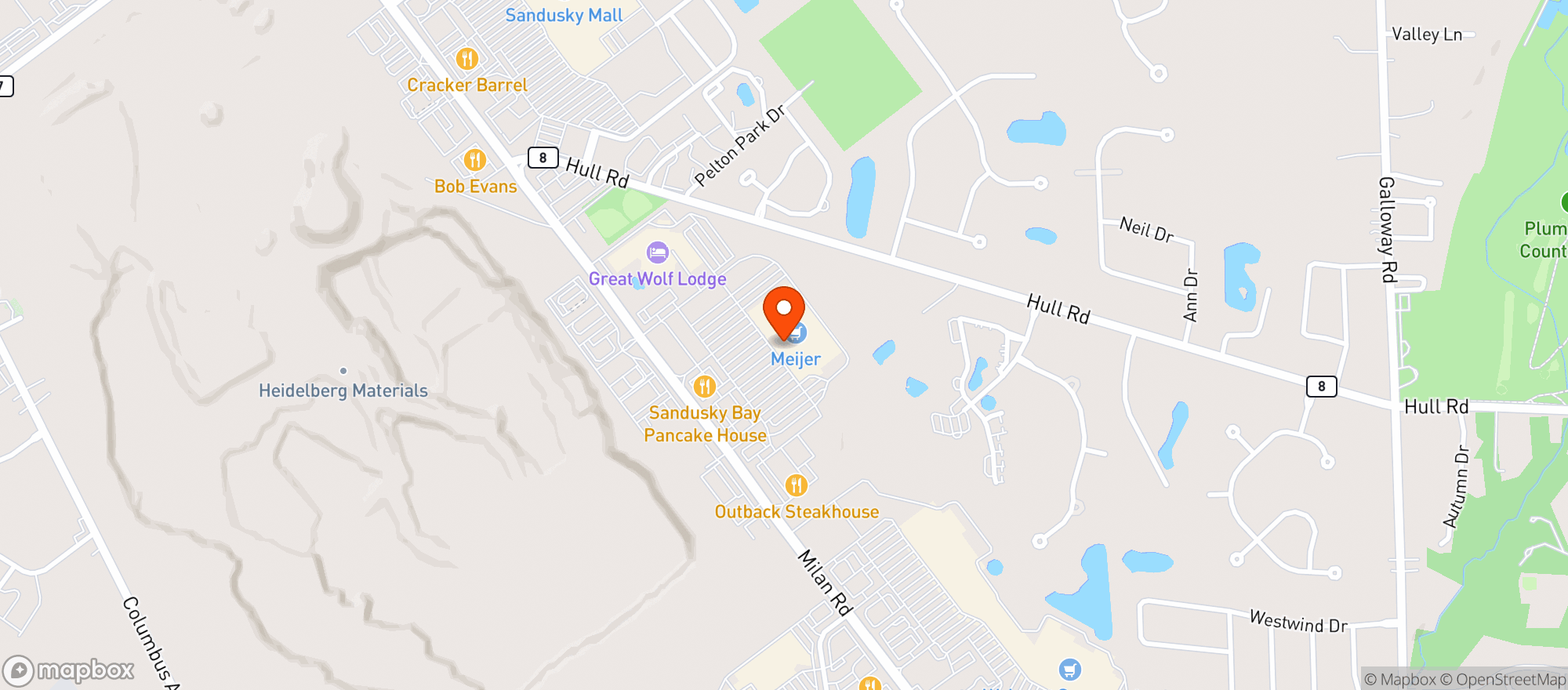 Map showing Meijer