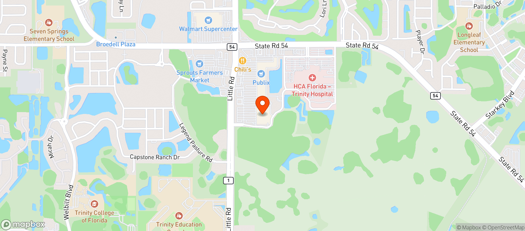 Map showing Target - Seven Springs