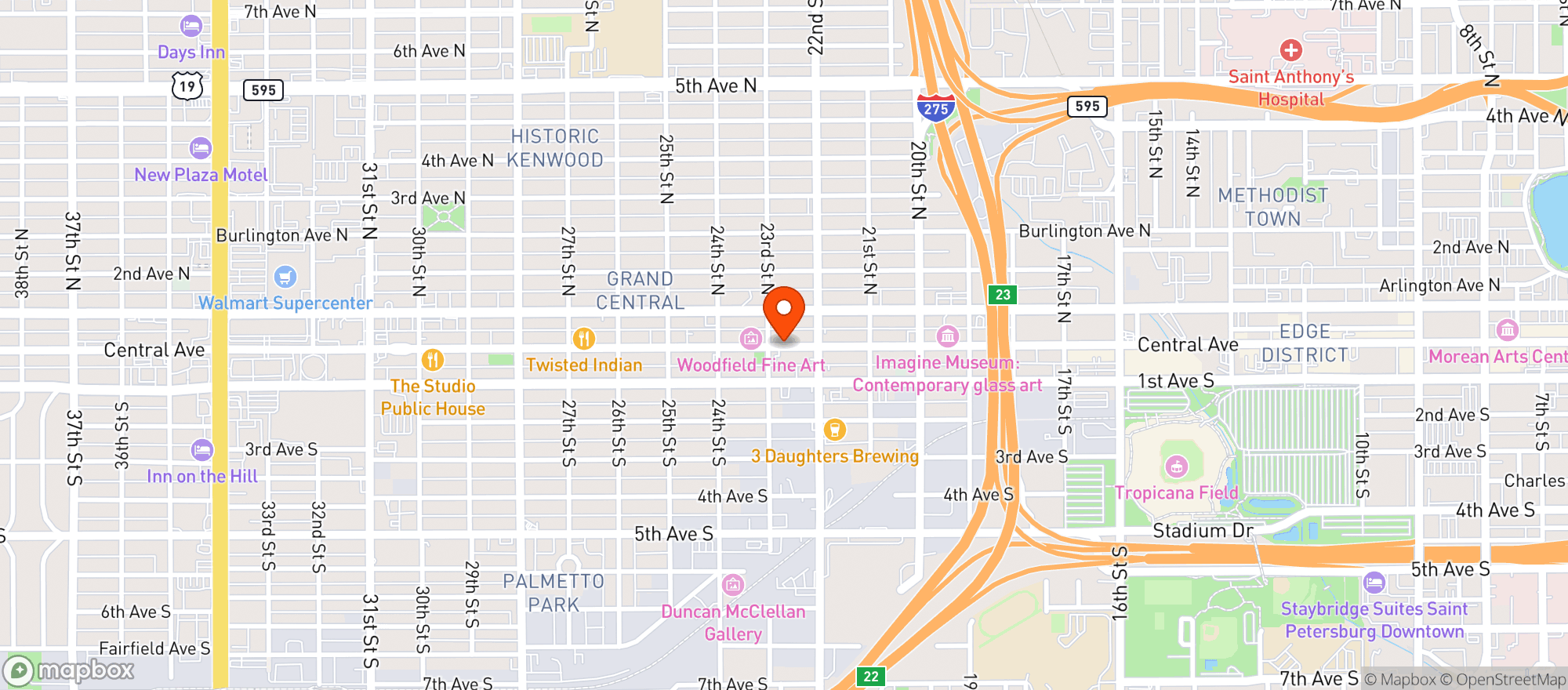 Map showing The Oyster Bar