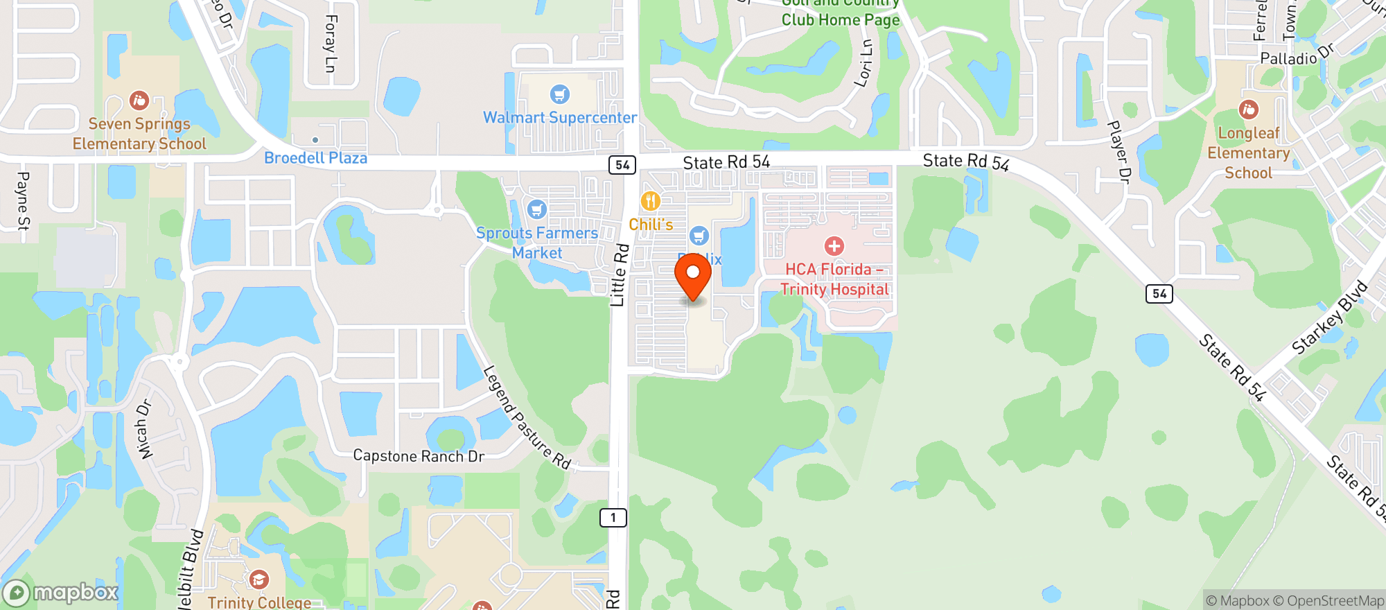 Map showing Gnc