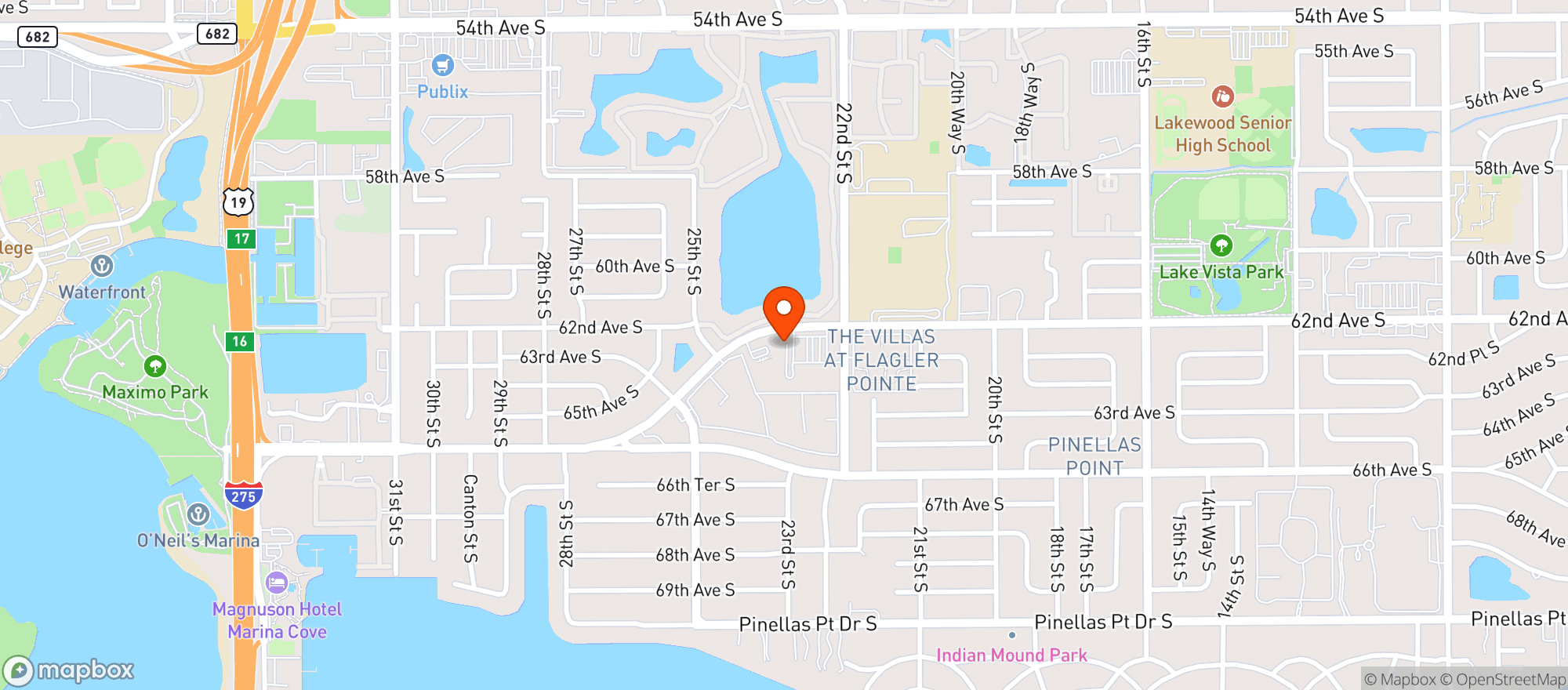 Map showing Sunshine Food Mart