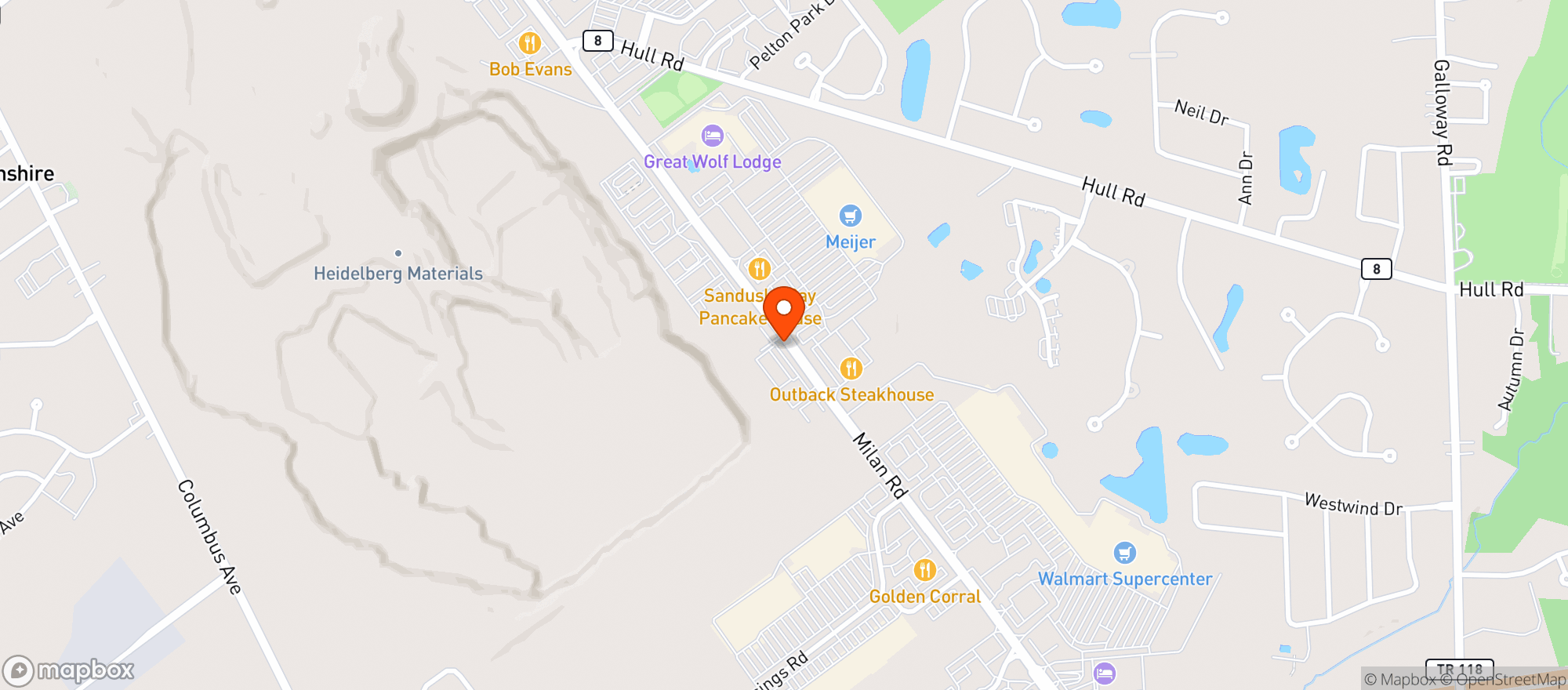 Map showing Gnc