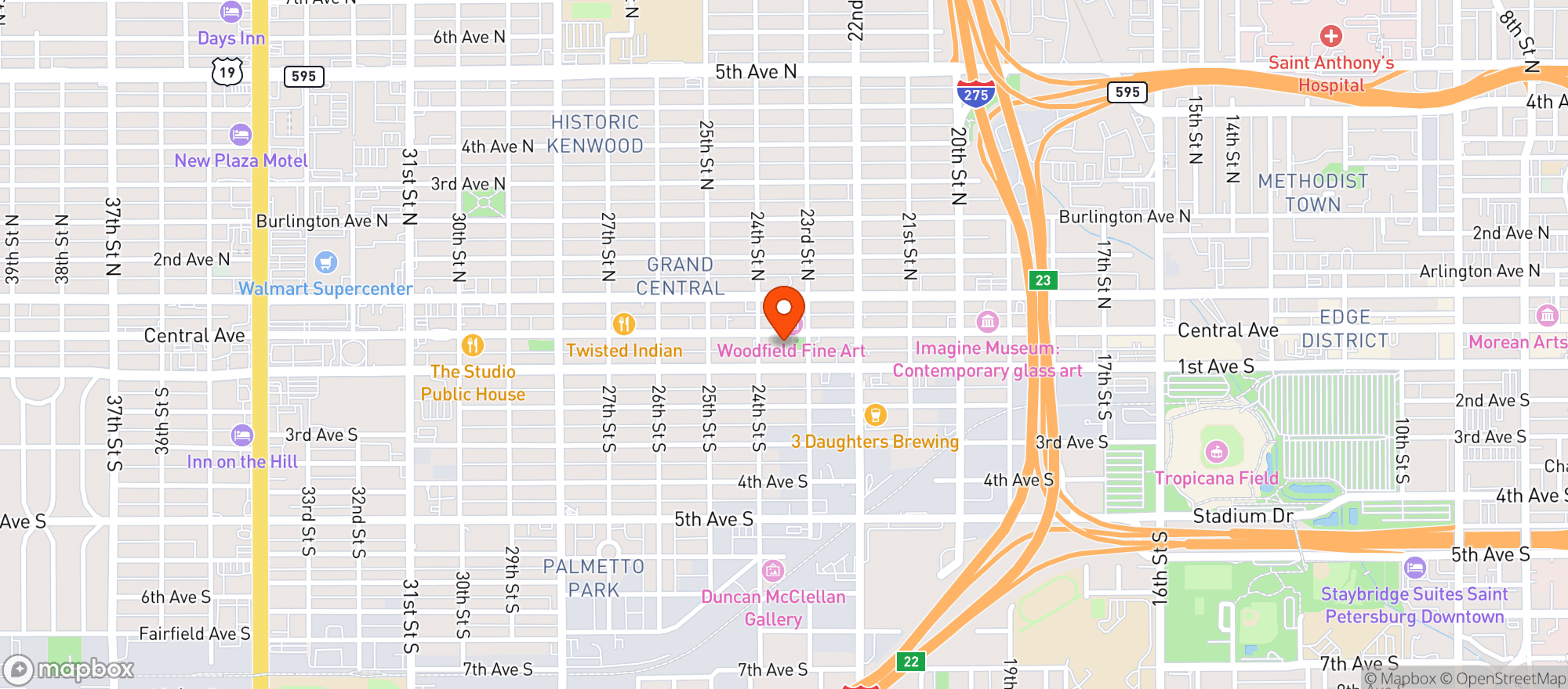 Map showing Lala St Pete