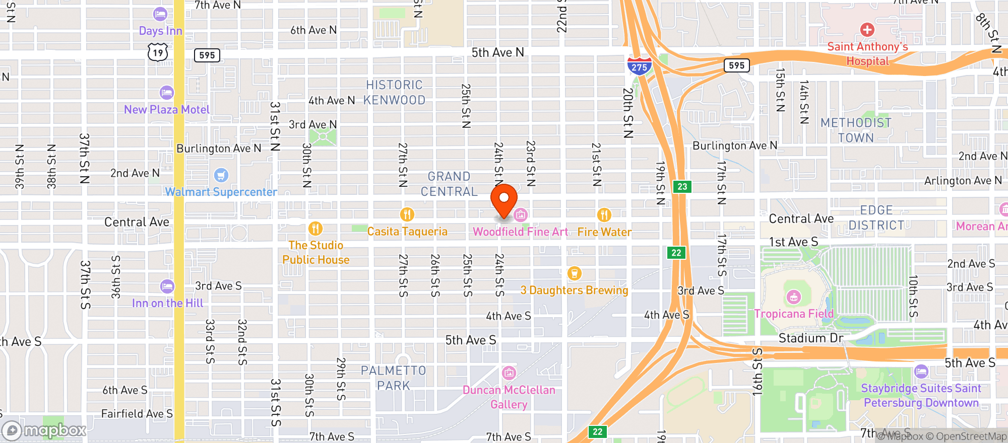 Map showing Hatchet Hangout