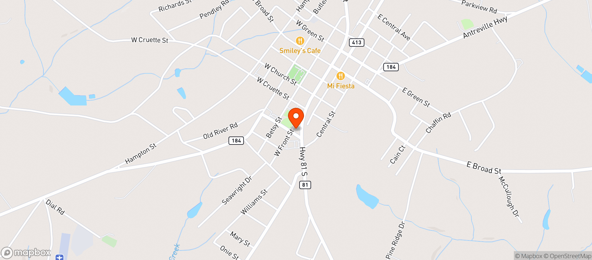 Map showing Energy Foodmart (gvl)