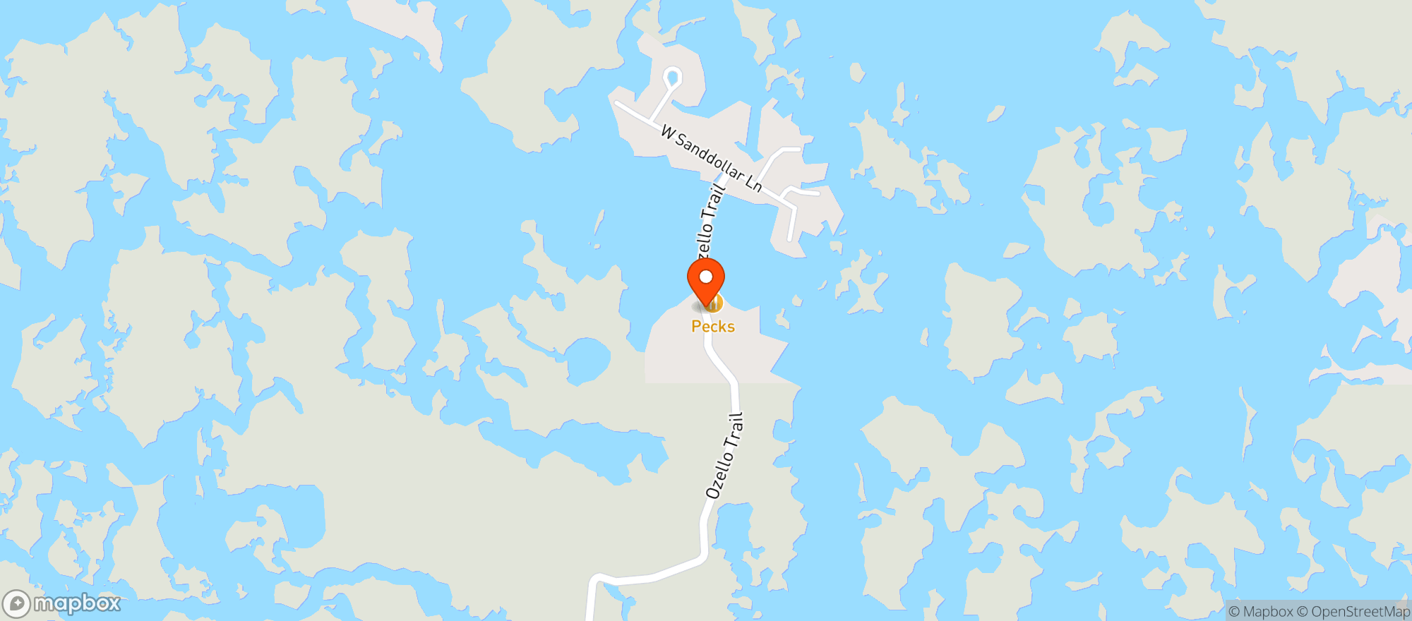 Map showing Pecks Old Port Cove