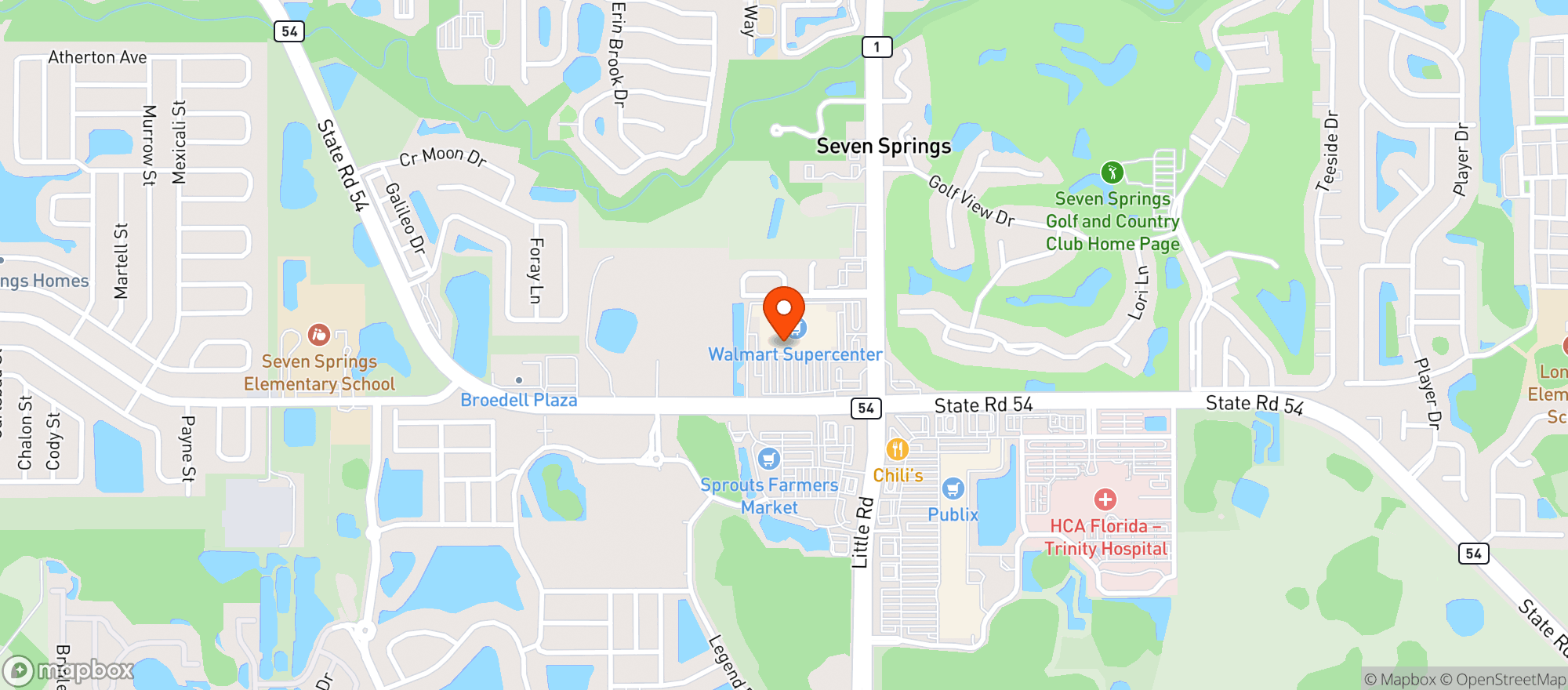 Map showing Walmart Supercenter