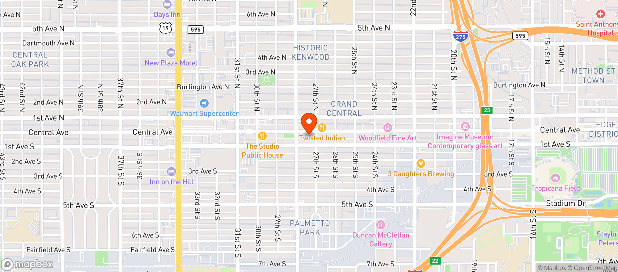 Map showing Wild Child