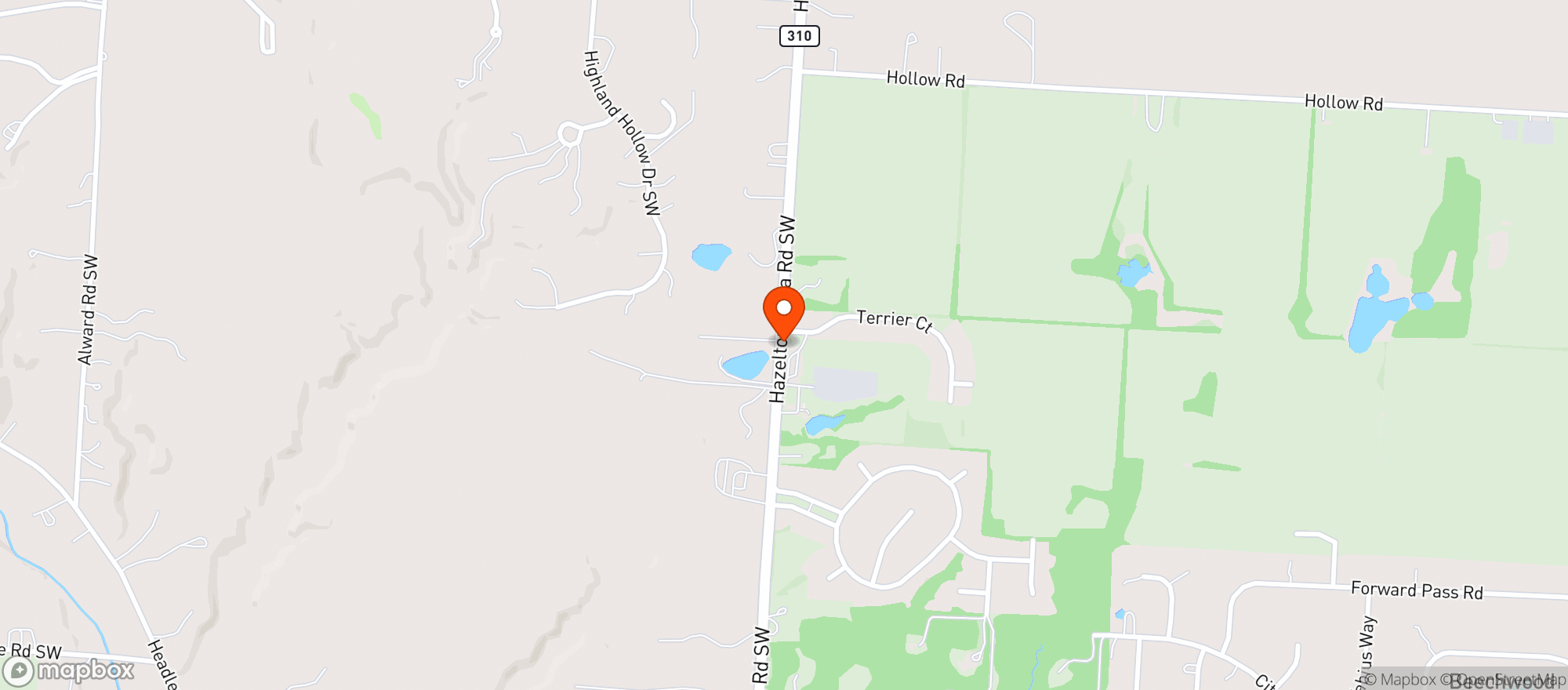Map showing GRANVILLE MILLING CO
