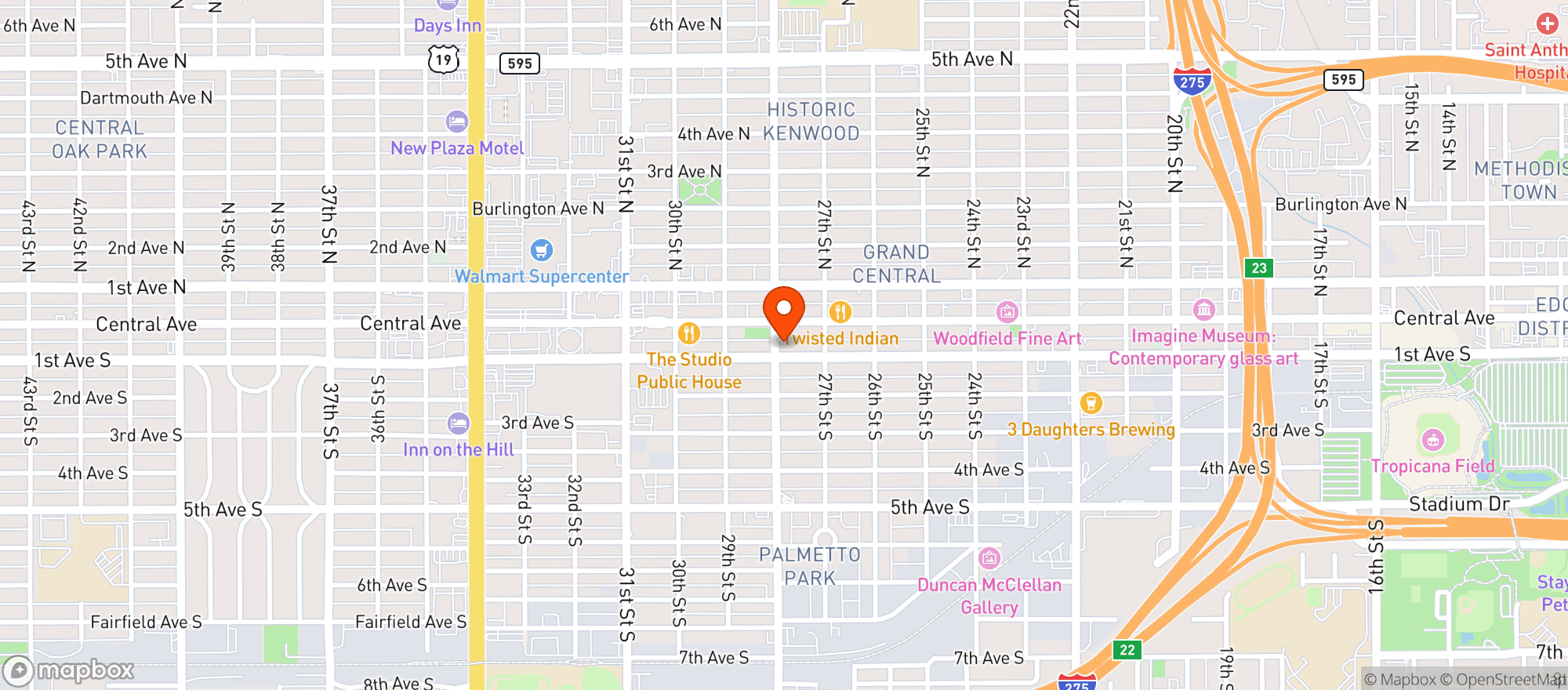 Map showing Grumpy Gringo Liquors