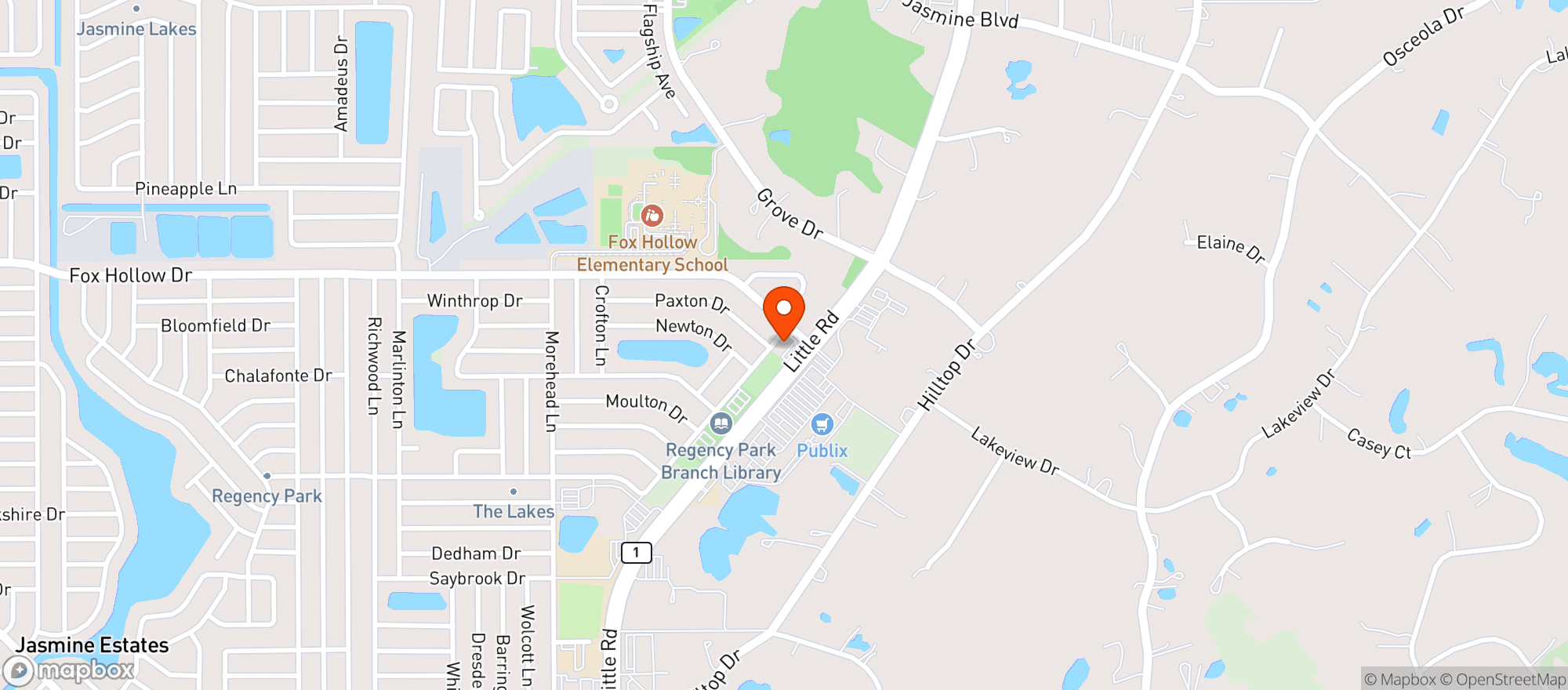 Map showing Circle K #5321