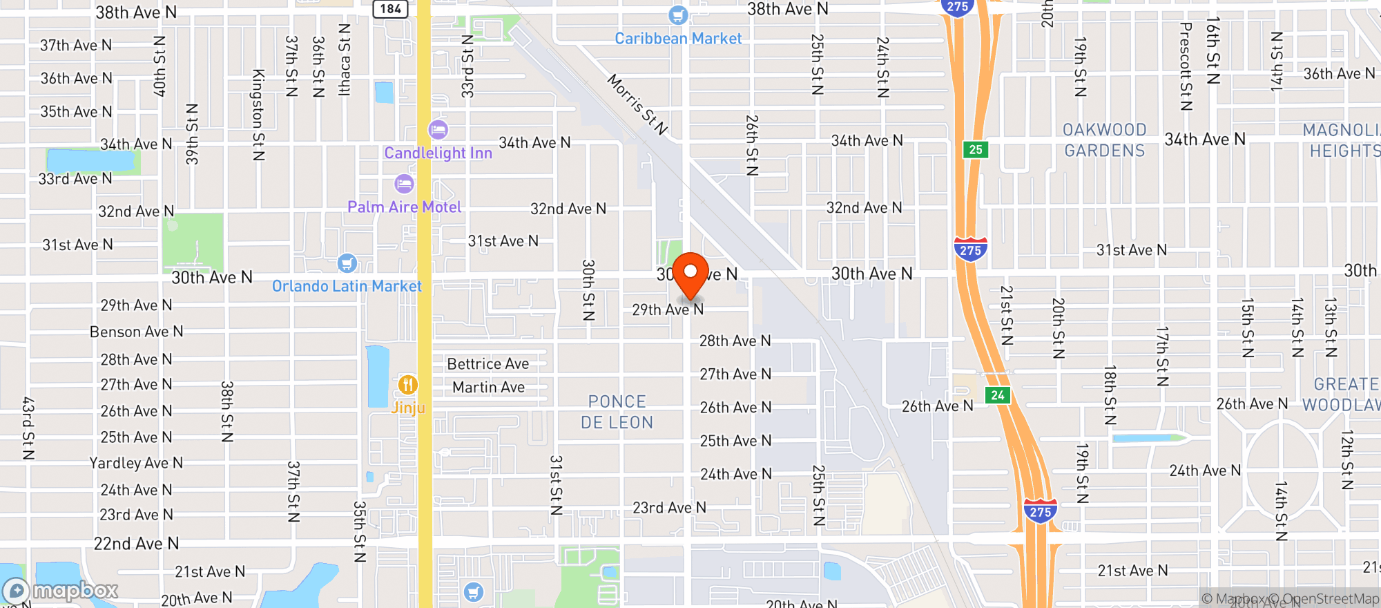Map showing N7 Nitro Kava Bar - St Petersburg