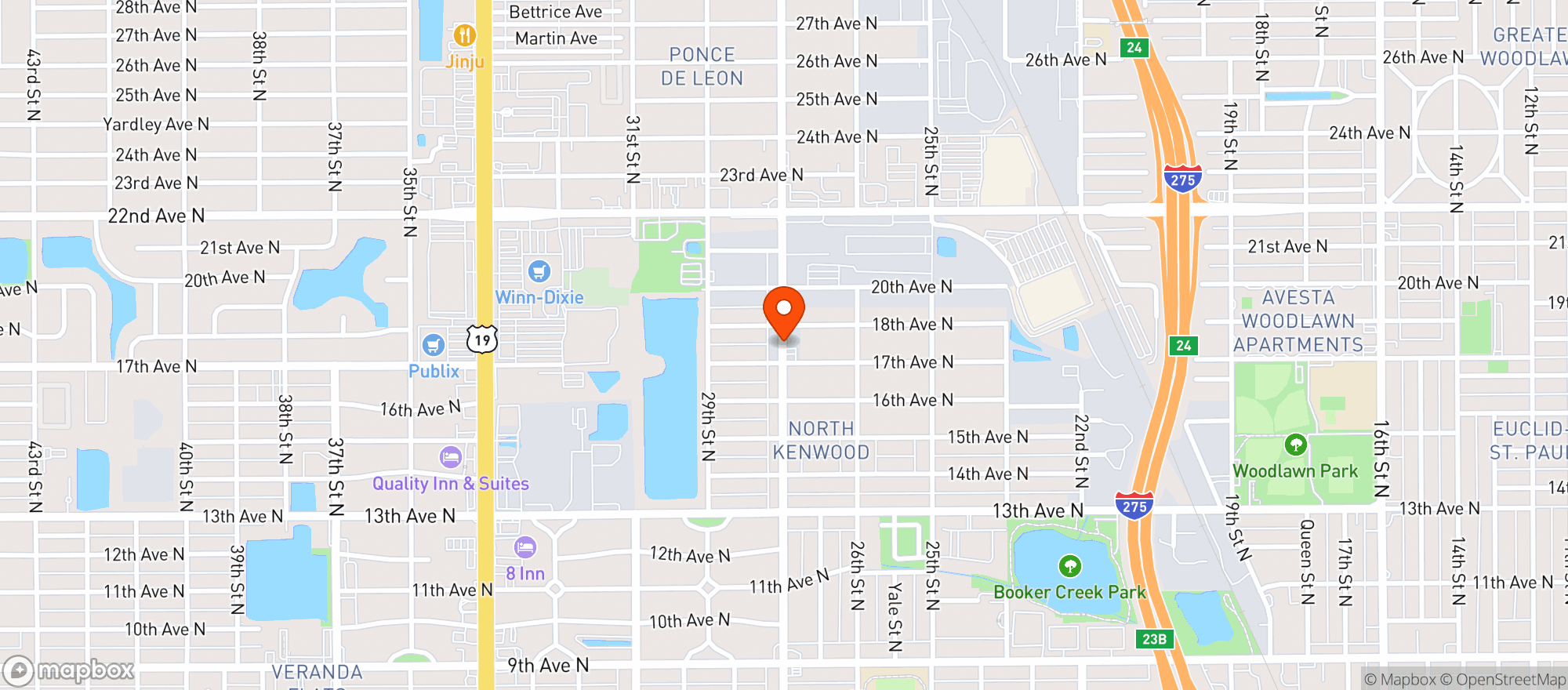 Map showing Our Bar