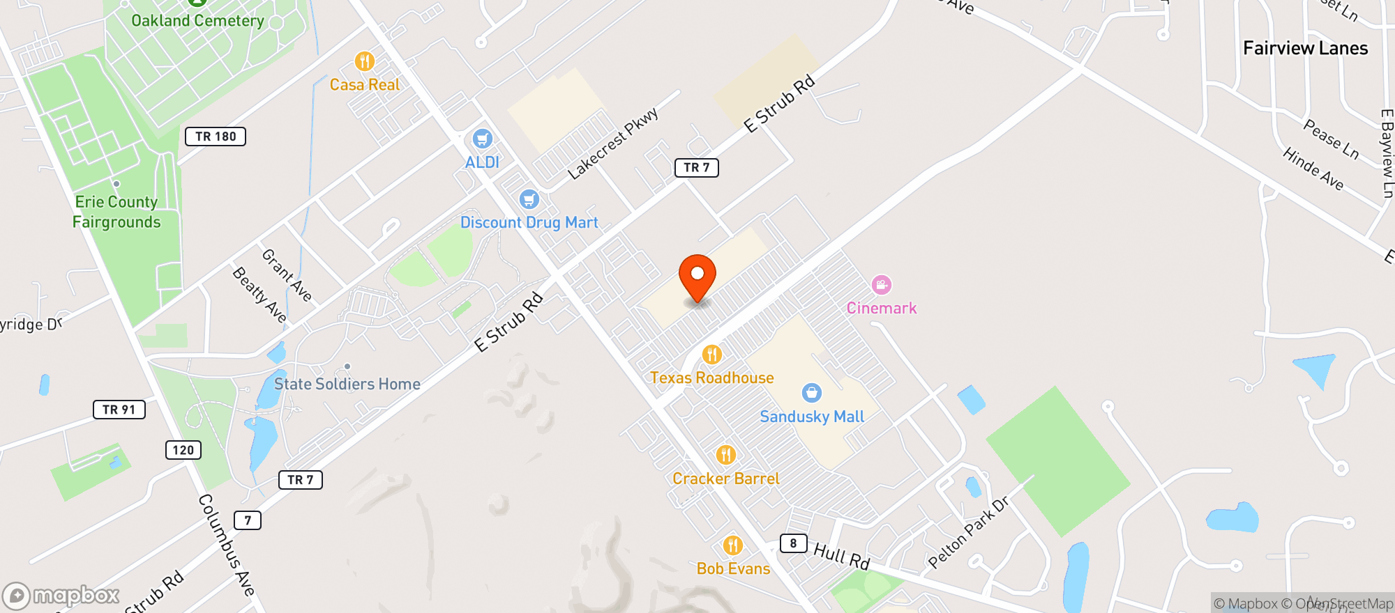 Map showing Target