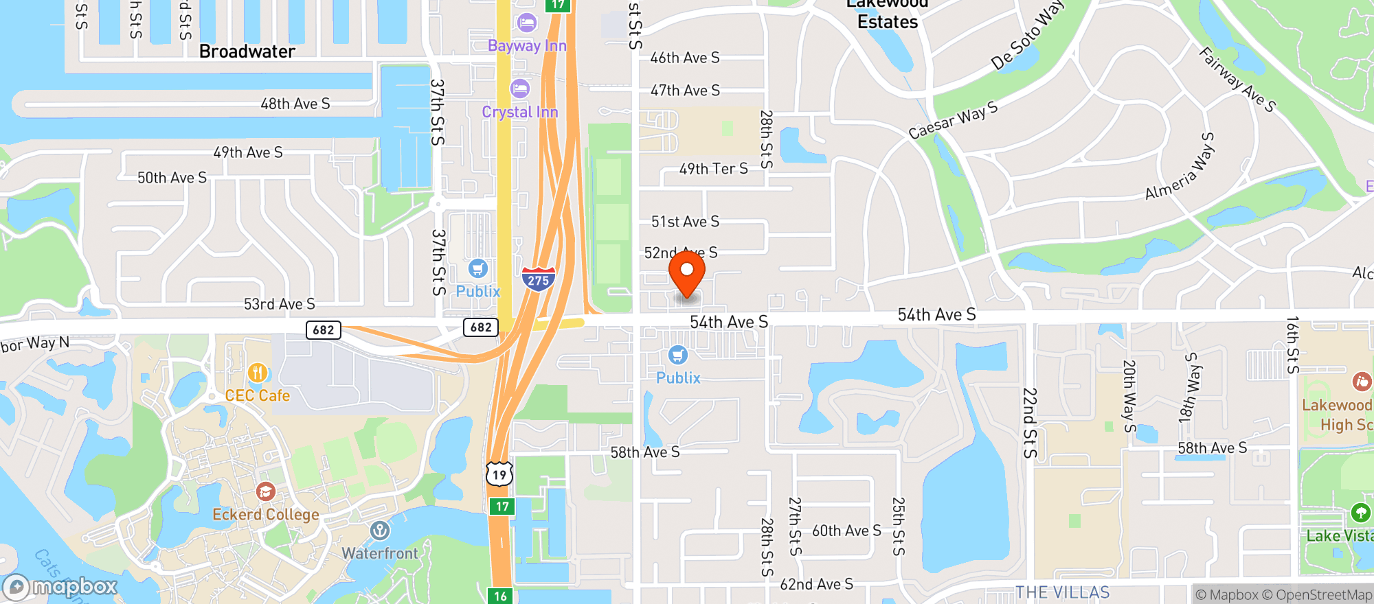 Map showing Walgreens