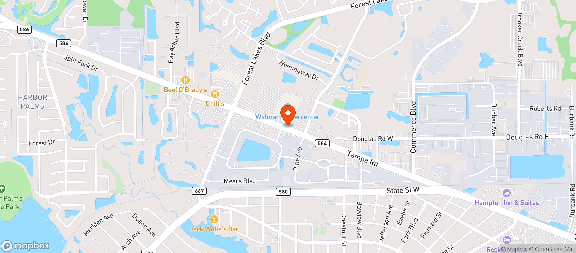 Map showing Walmart Supercenter Liquor Store