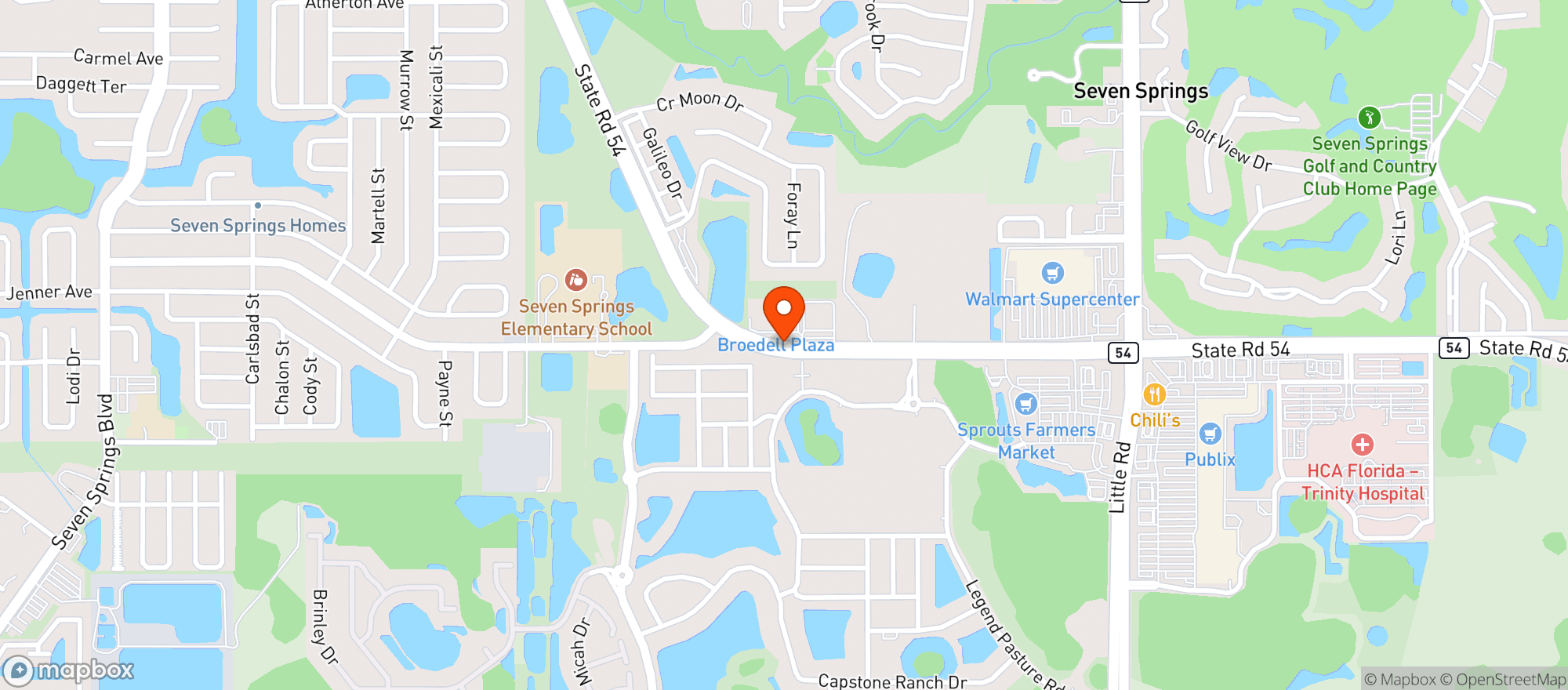Map showing Brix Bistro