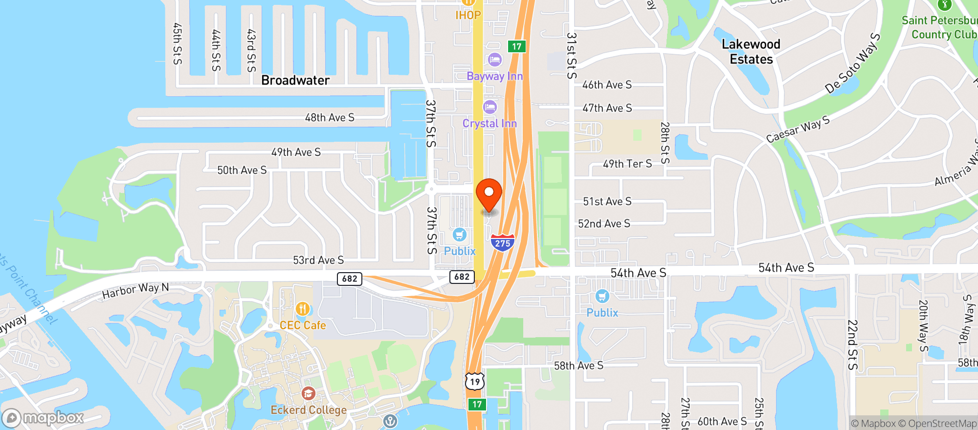 Map showing Sunrise Quick Stop - Sunoco