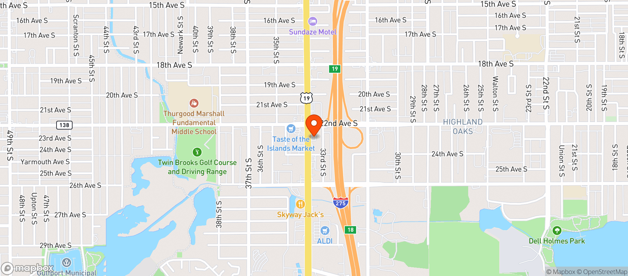 Map showing E Z Stop Liquor