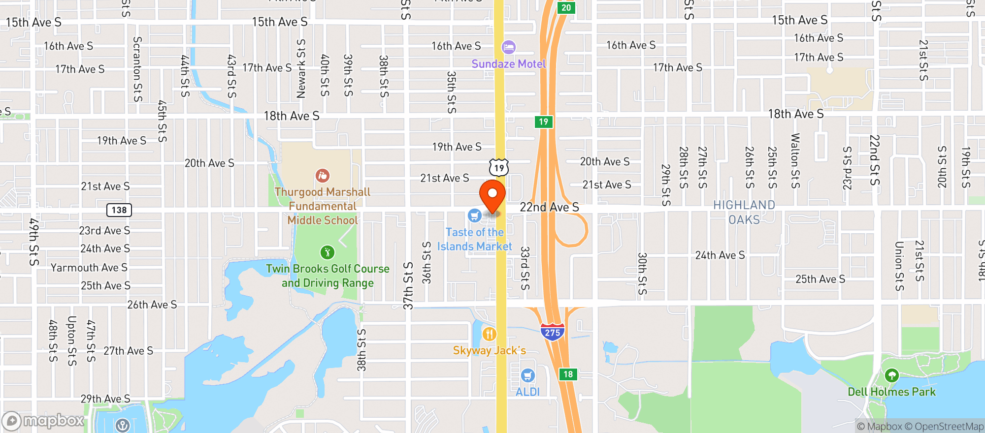 Map showing Citgo